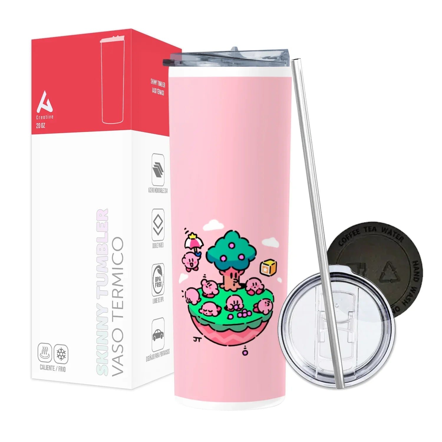 Termo Skinny Tumbler 20 oz de acero inoxidable - Kirby Tierra