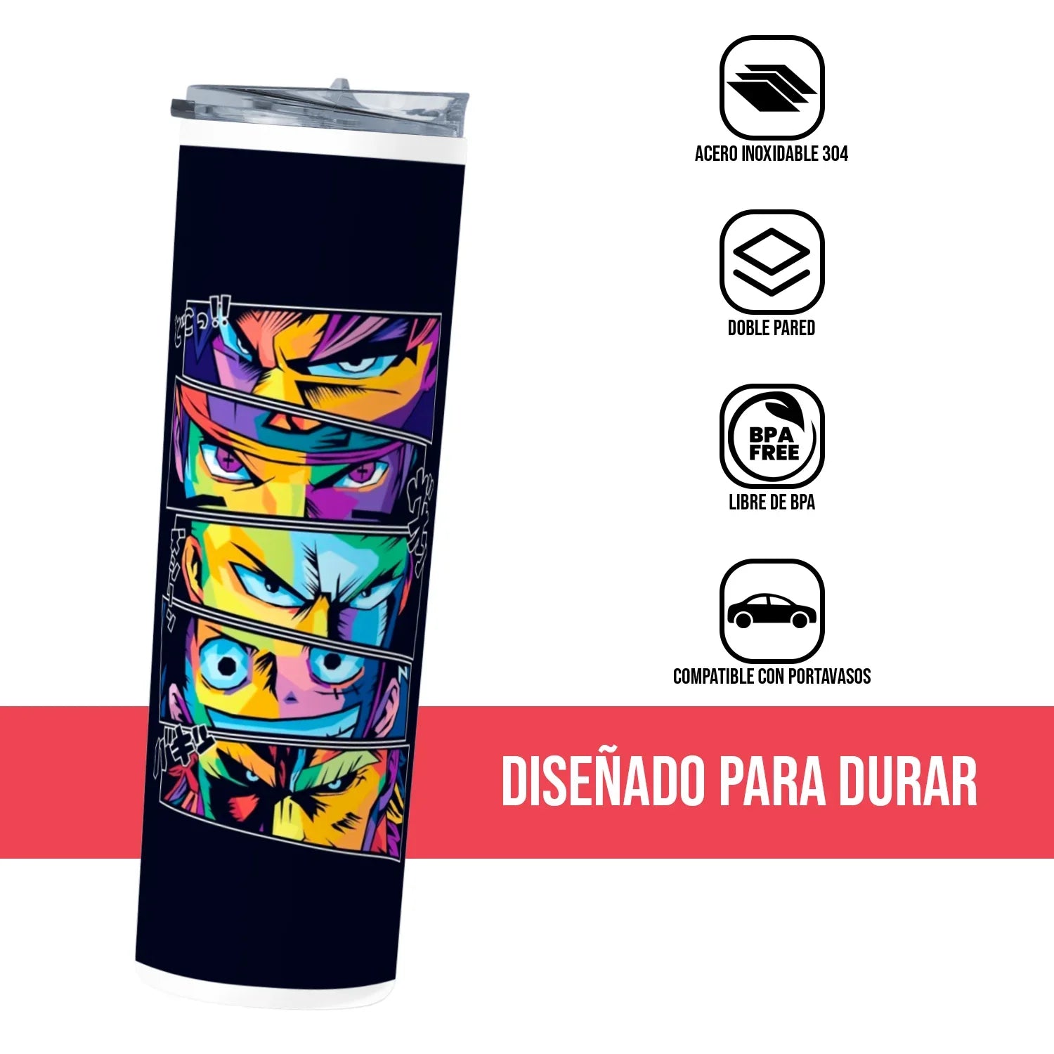 Termo Skinny Tumbler 20 oz de acero inoxidable - On Piece