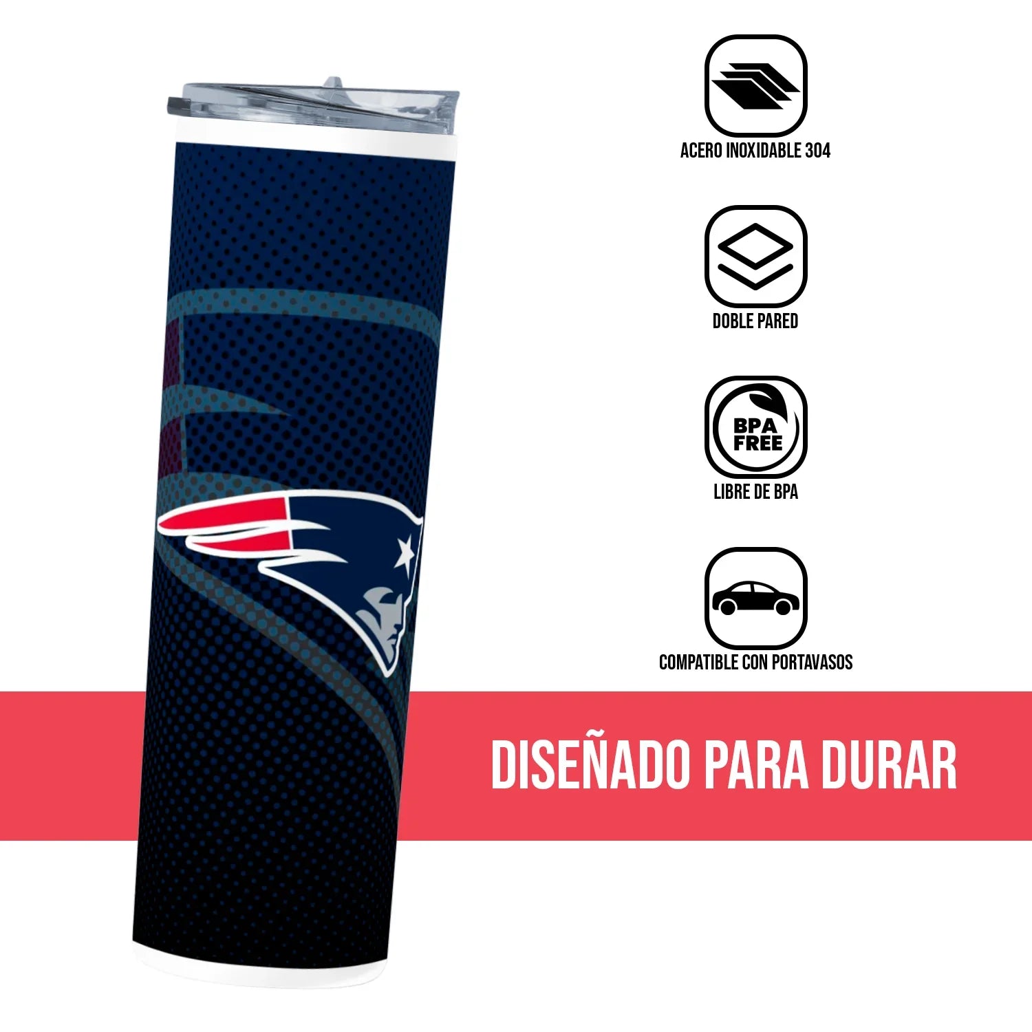 Termo Skinny Tumbler 20 oz de acero inoxidable - PAtriots