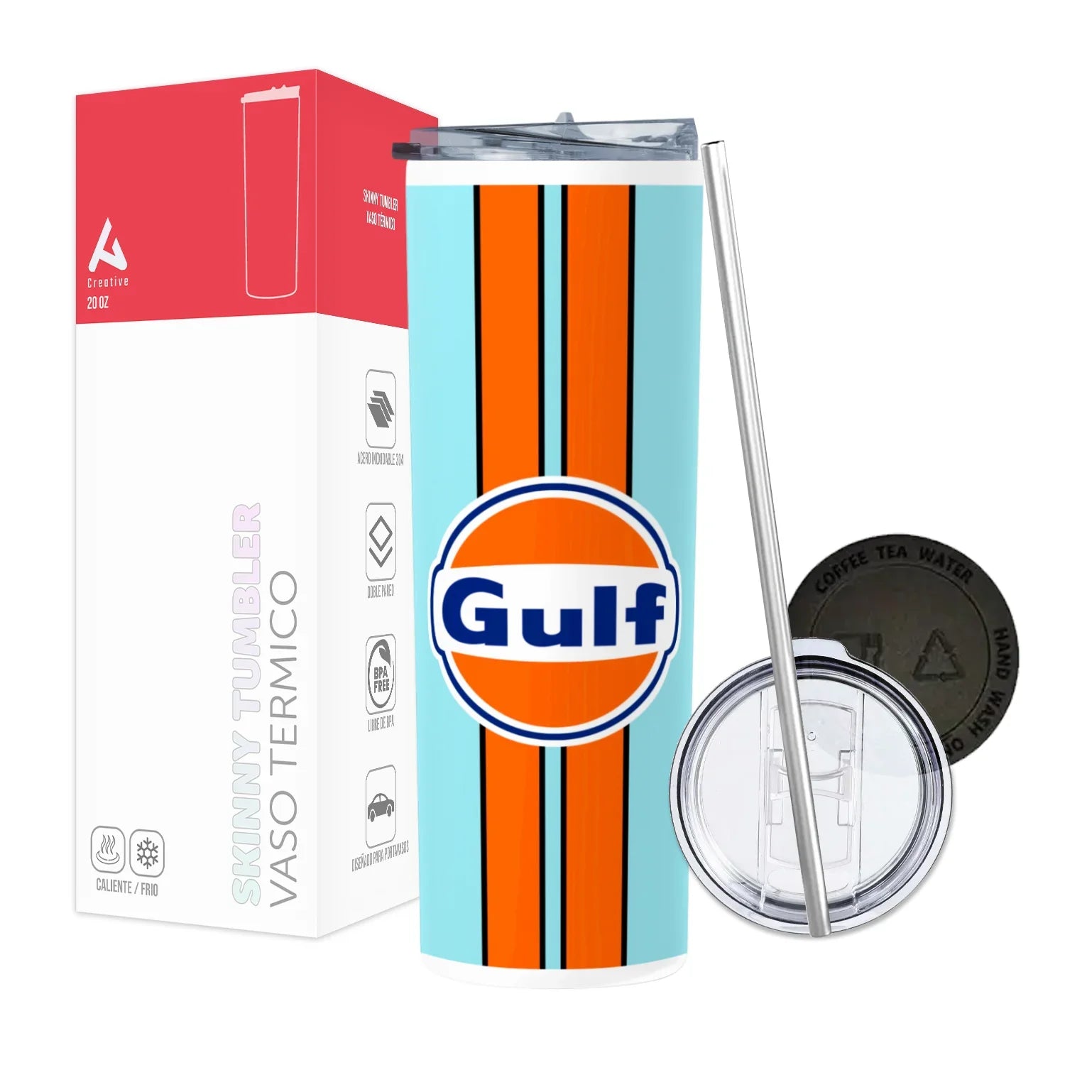 Termo Skinny Tumbler 20 oz de acero inoxidable - Gulf