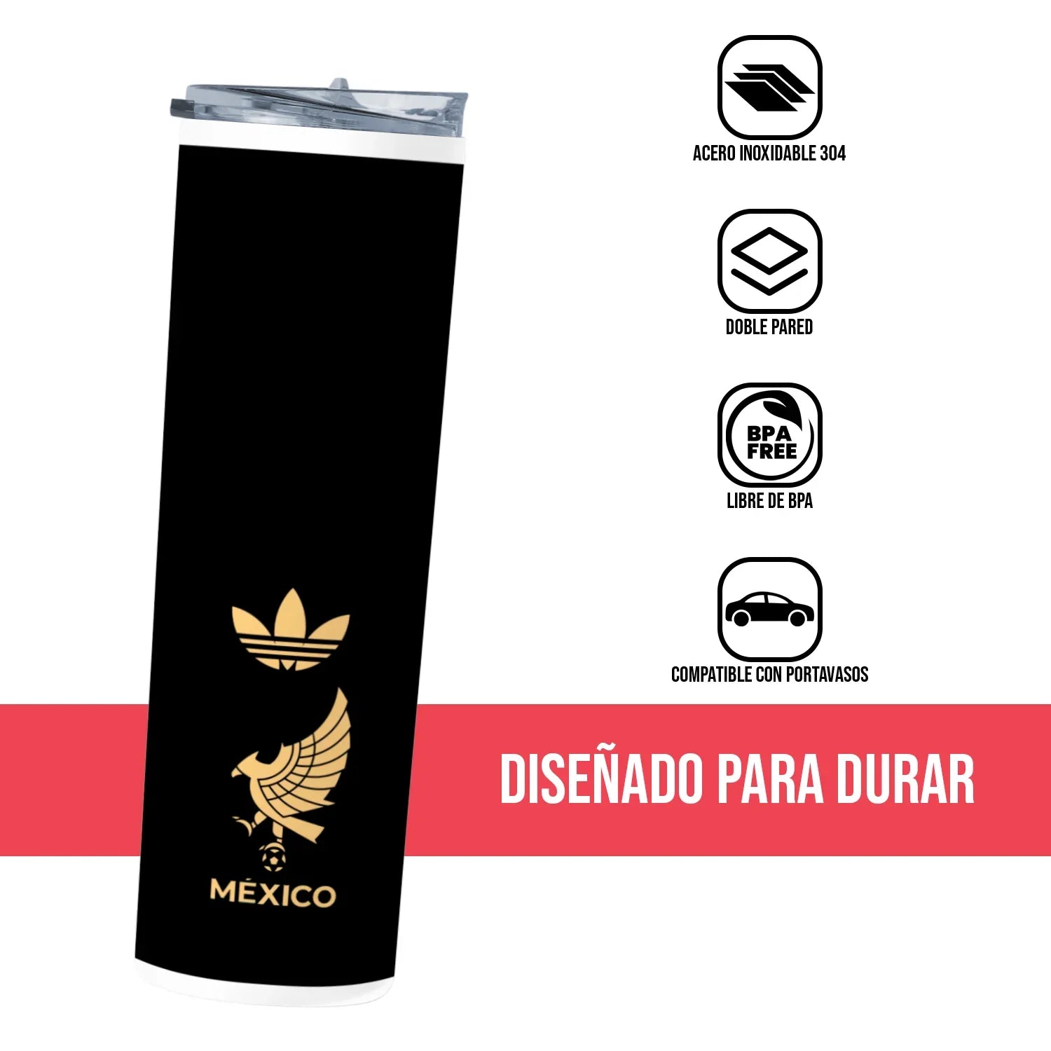 Termo Skinny Tumbler 20 oz de acero inoxidable - Mexico