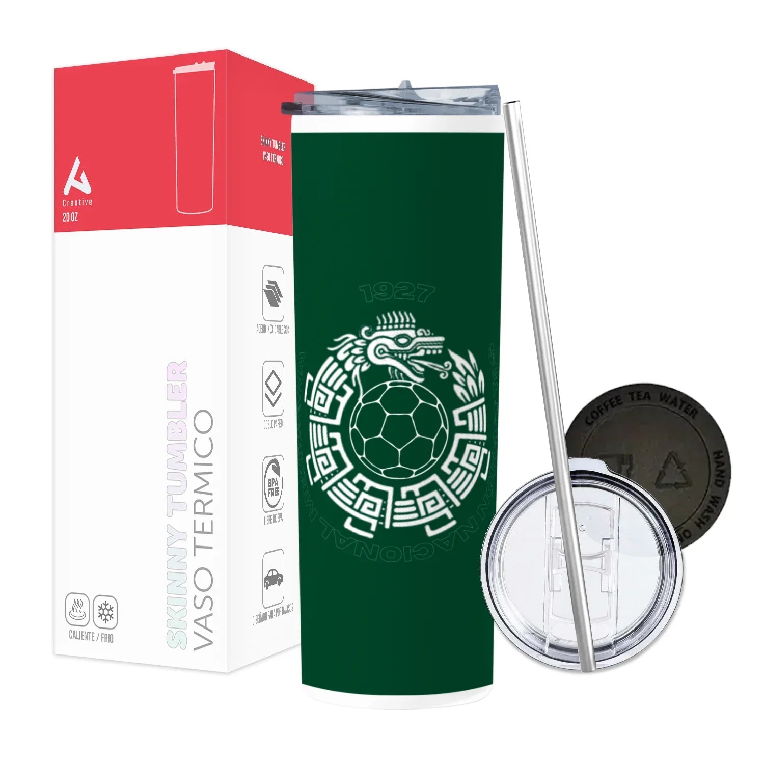 Termo Skinny Tumbler 20 oz de acero inoxidable - Mexico Seleccion