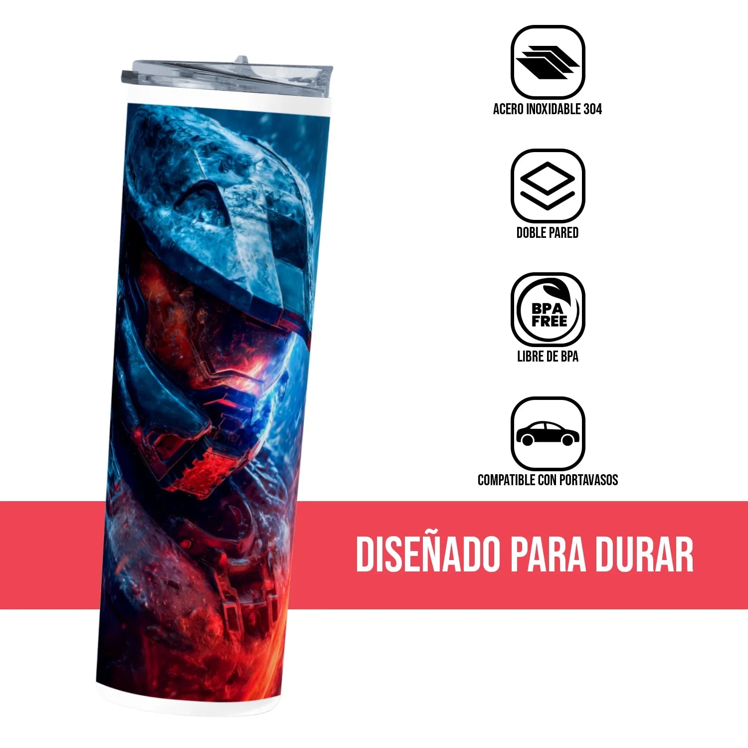 Termo Skinny Tumbler 20 oz de acero inoxidable - Master Chief 04