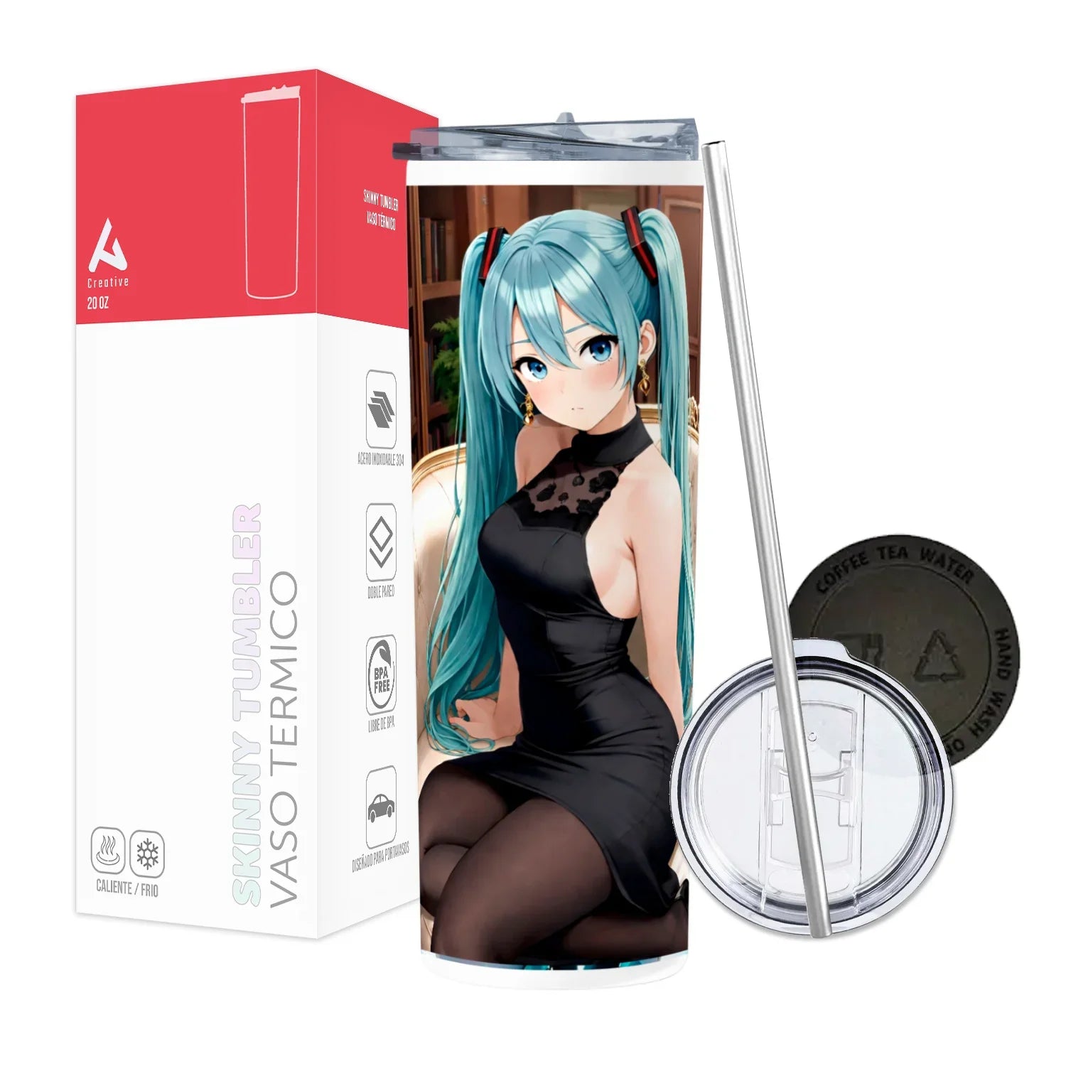 Termo Skinny Tumbler 20 oz de acero inoxidable - Hatsune Miku 02