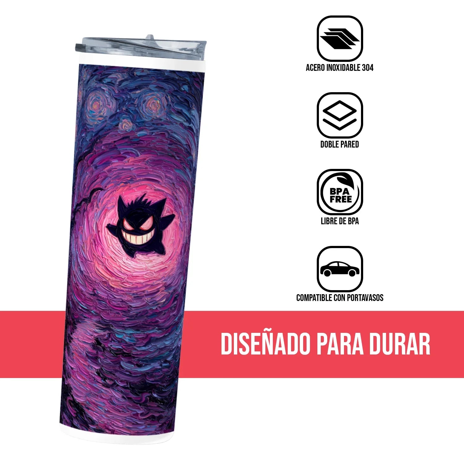 Termo Skinny Tumbler 20 oz de acero inoxidable - Gengr