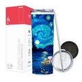 Termo Skinny Tumbler 20 oz de acero inoxidable - Van Gogh Perrito