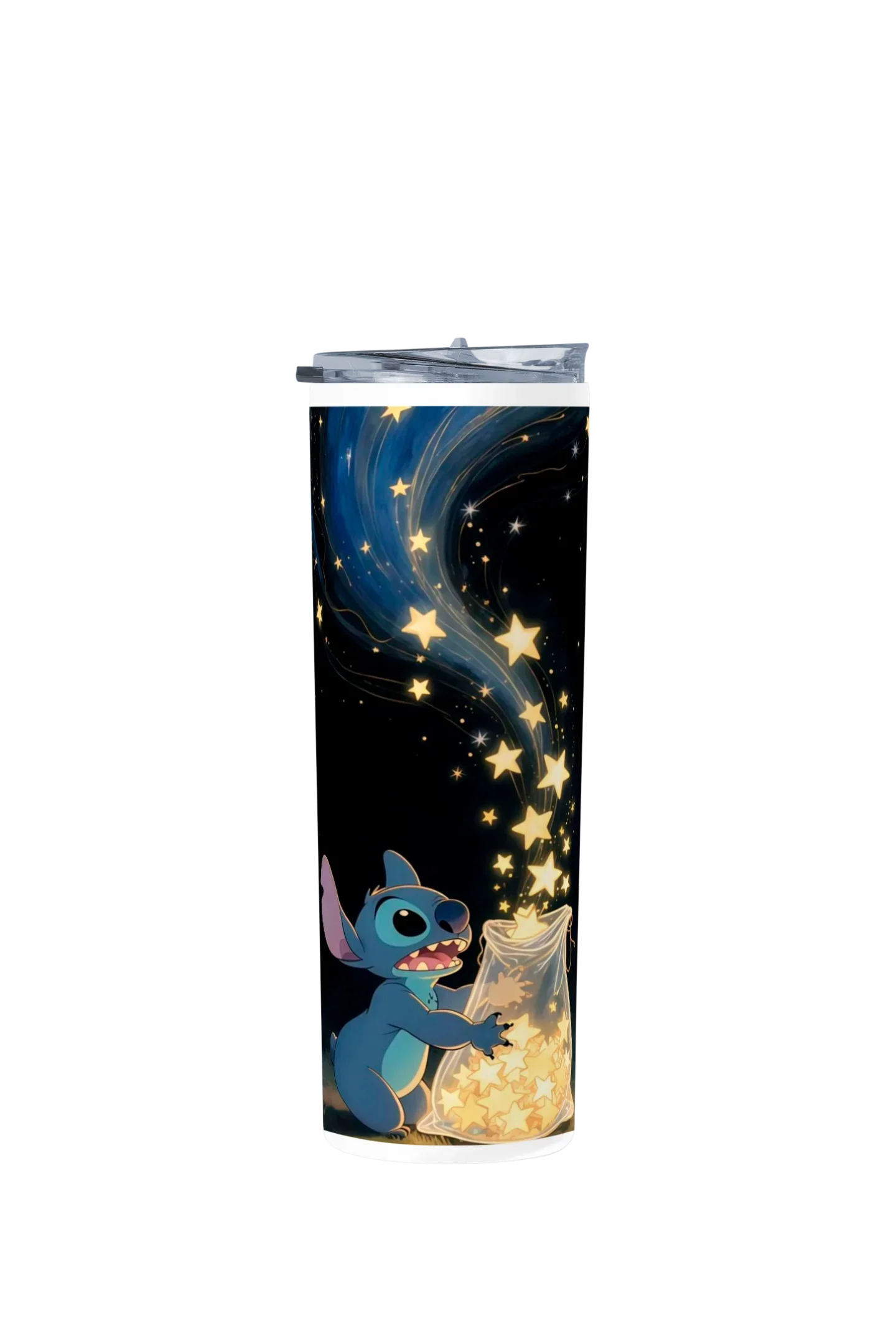 Termo Skinny Tumbler 20 oz de acero inoxidable - Stitch Estrellas