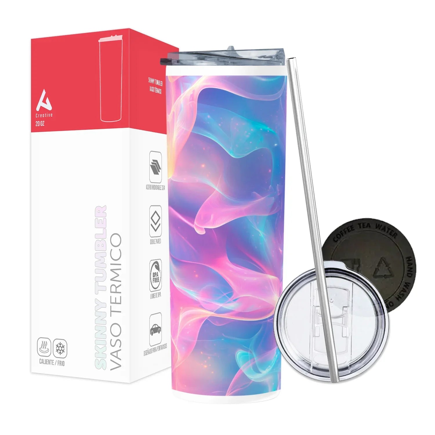 Termo Skinny Tumbler 20 oz de acero inoxidable - Aura