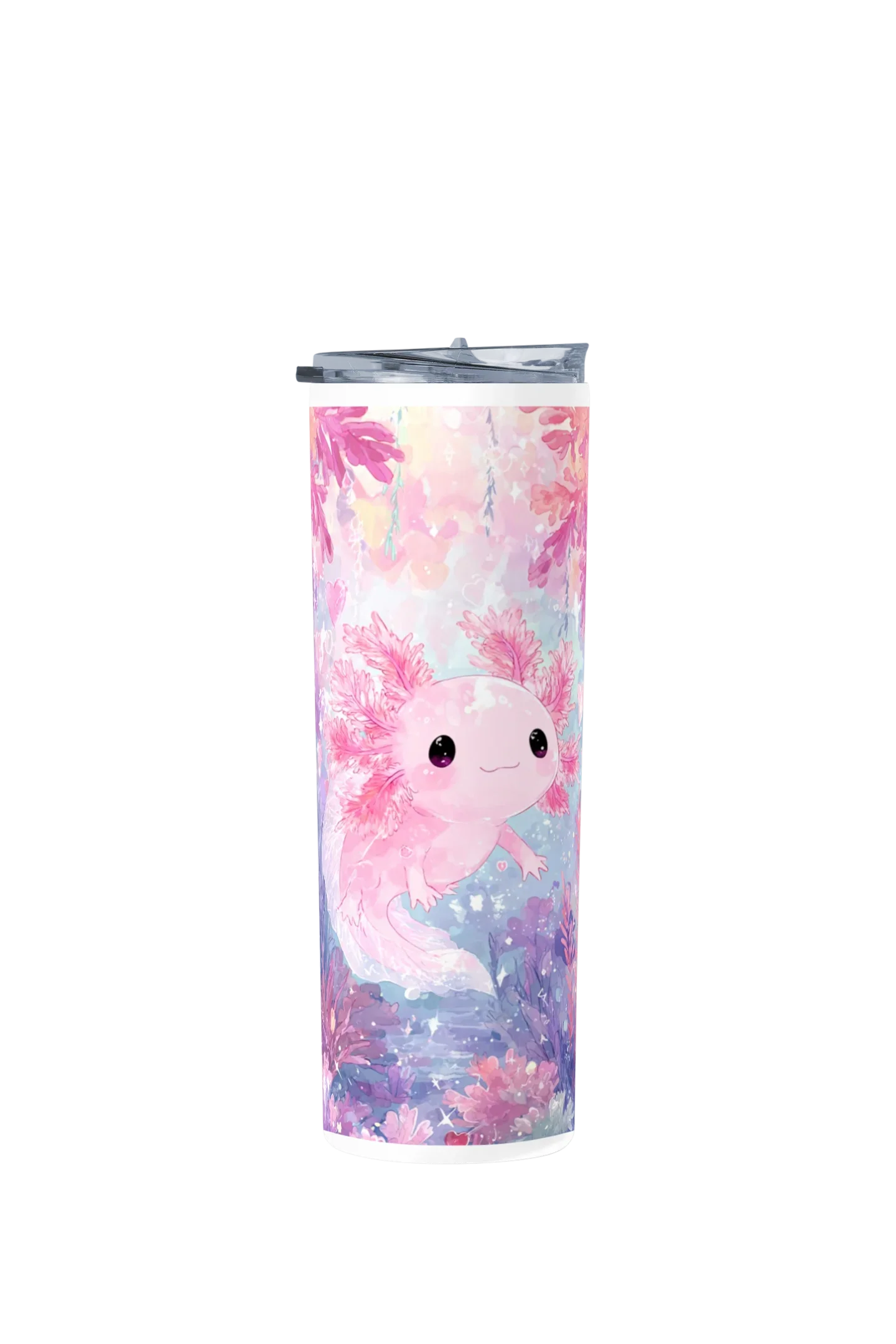 Termo Skinny Tumbler 20 oz de acero inoxidable - Axolotl Rosa