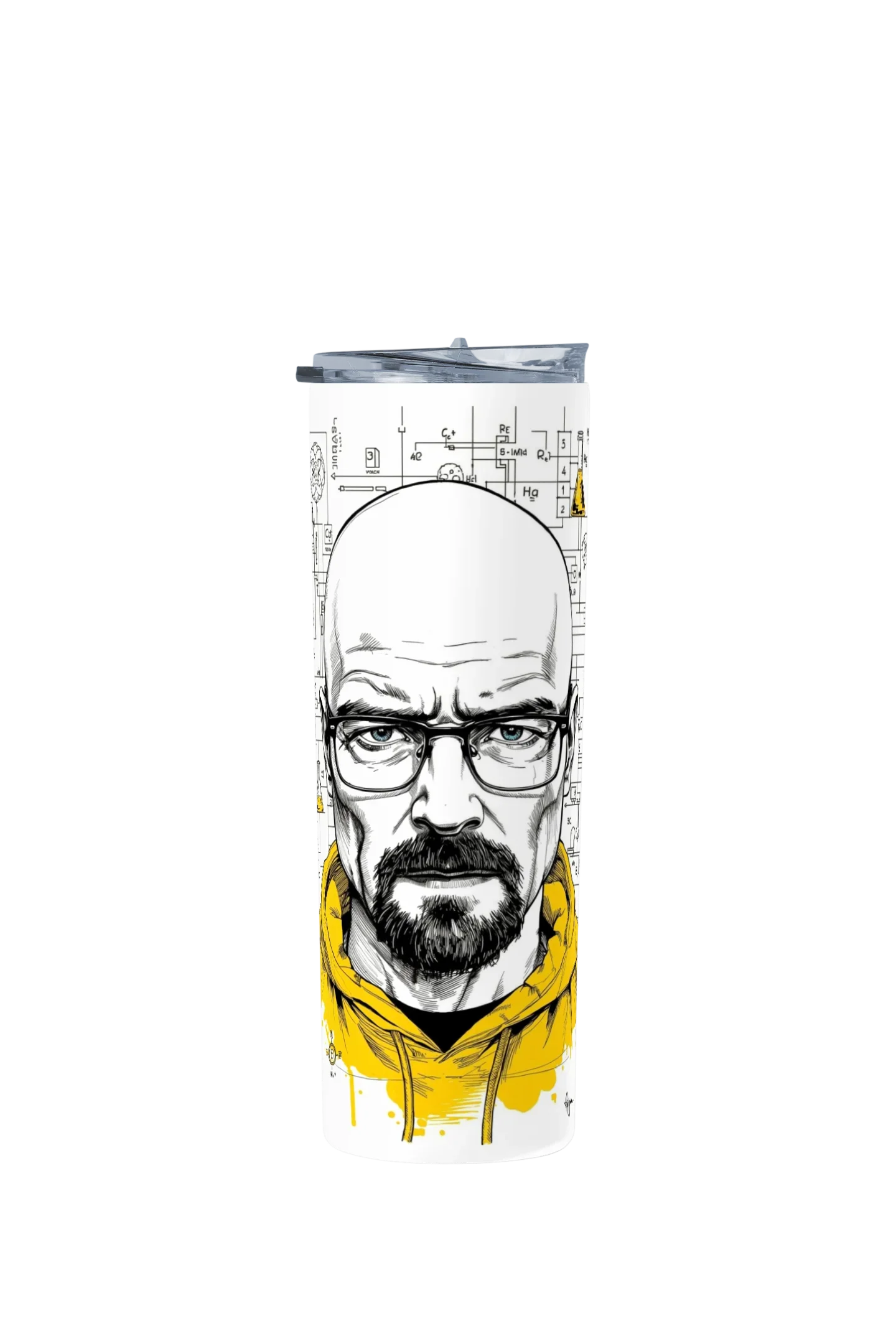 Termo Skinny Tumbler 20 oz de acero inoxidable - Breaking Bad Sketch