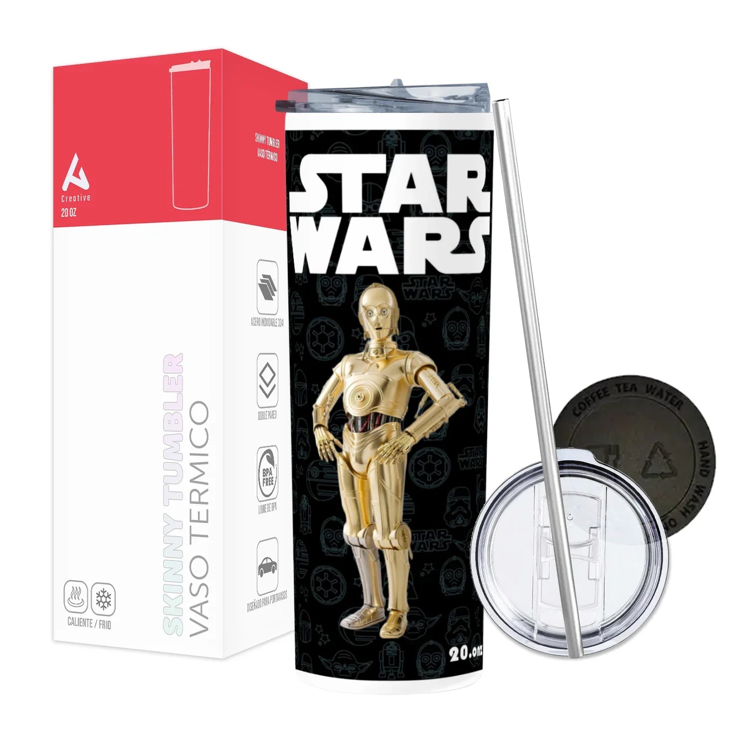 Termo Skinny Tumbler 20 oz de acero inoxidable - C-3PO Star Wars