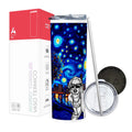Termo Skinny Tumbler 20 oz de acero inoxidable - Chica San Andreas. Estilo Van Gogh