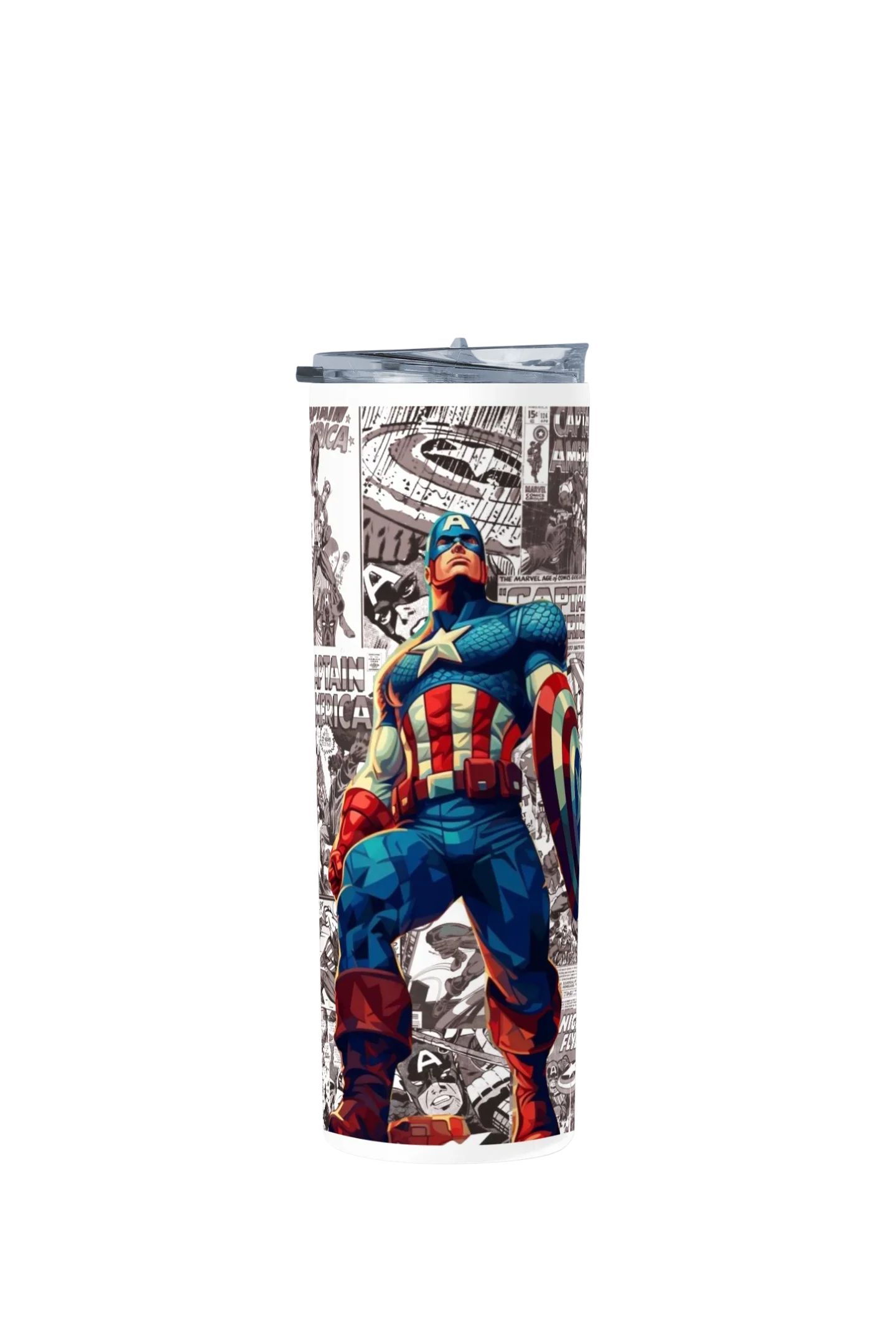 Termo Skinny Tumbler 20 oz de acero inoxidable - Capitan America Comic
