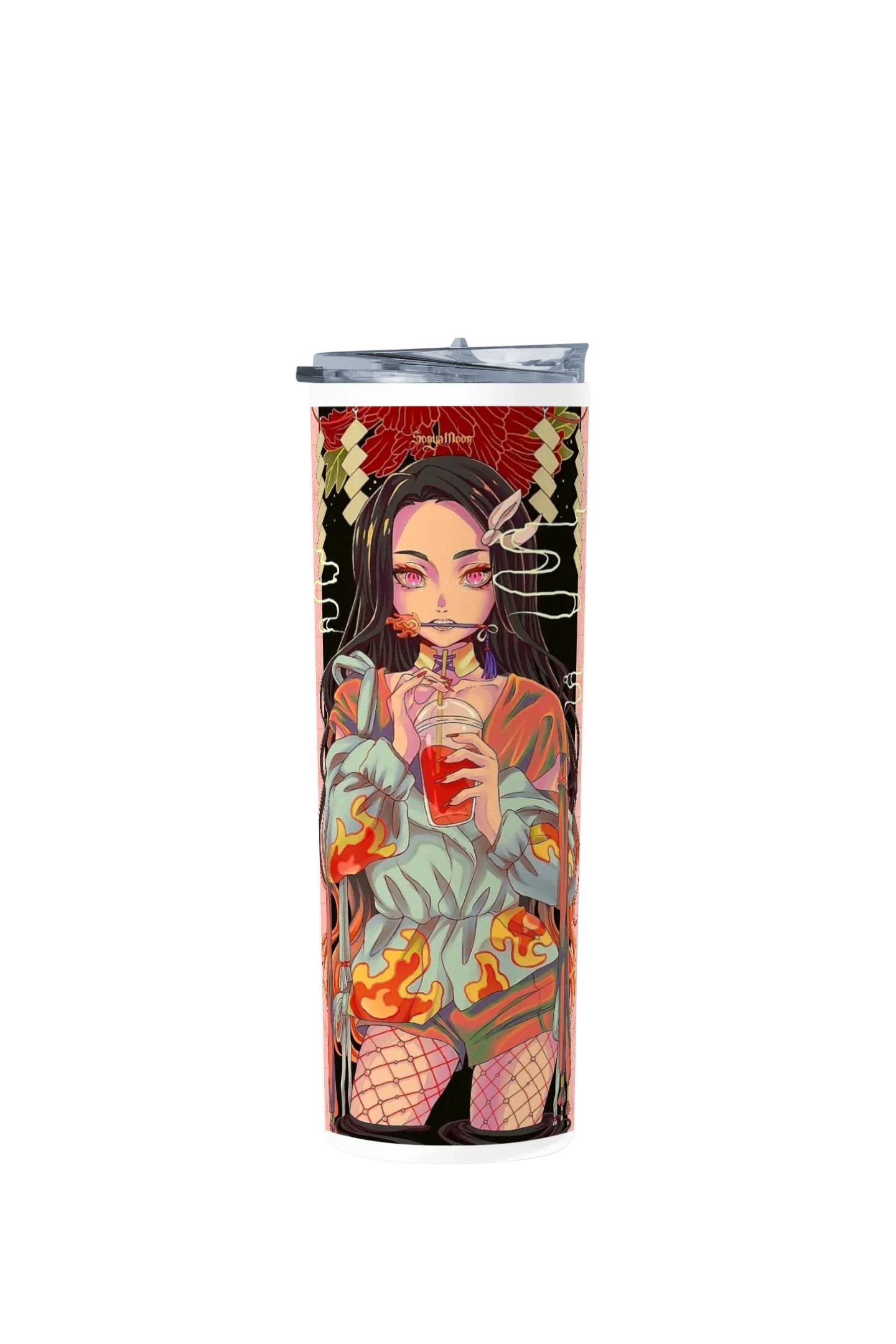Termo Skinny Tumbler 20 oz de acero inoxidable - Chiva Anime