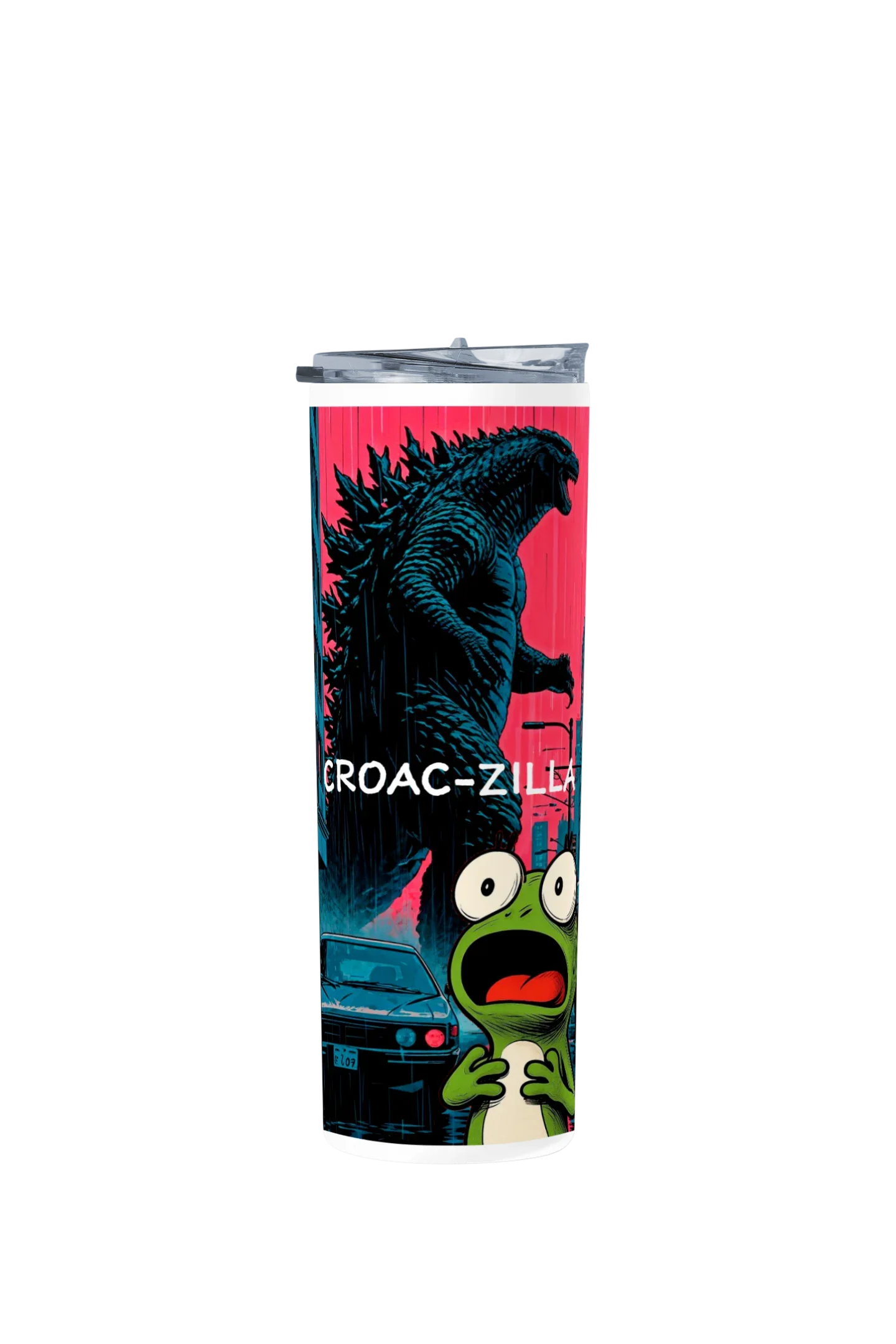 Termo Skinny Tumbler 20 oz de acero inoxidable - Croac-Zilla