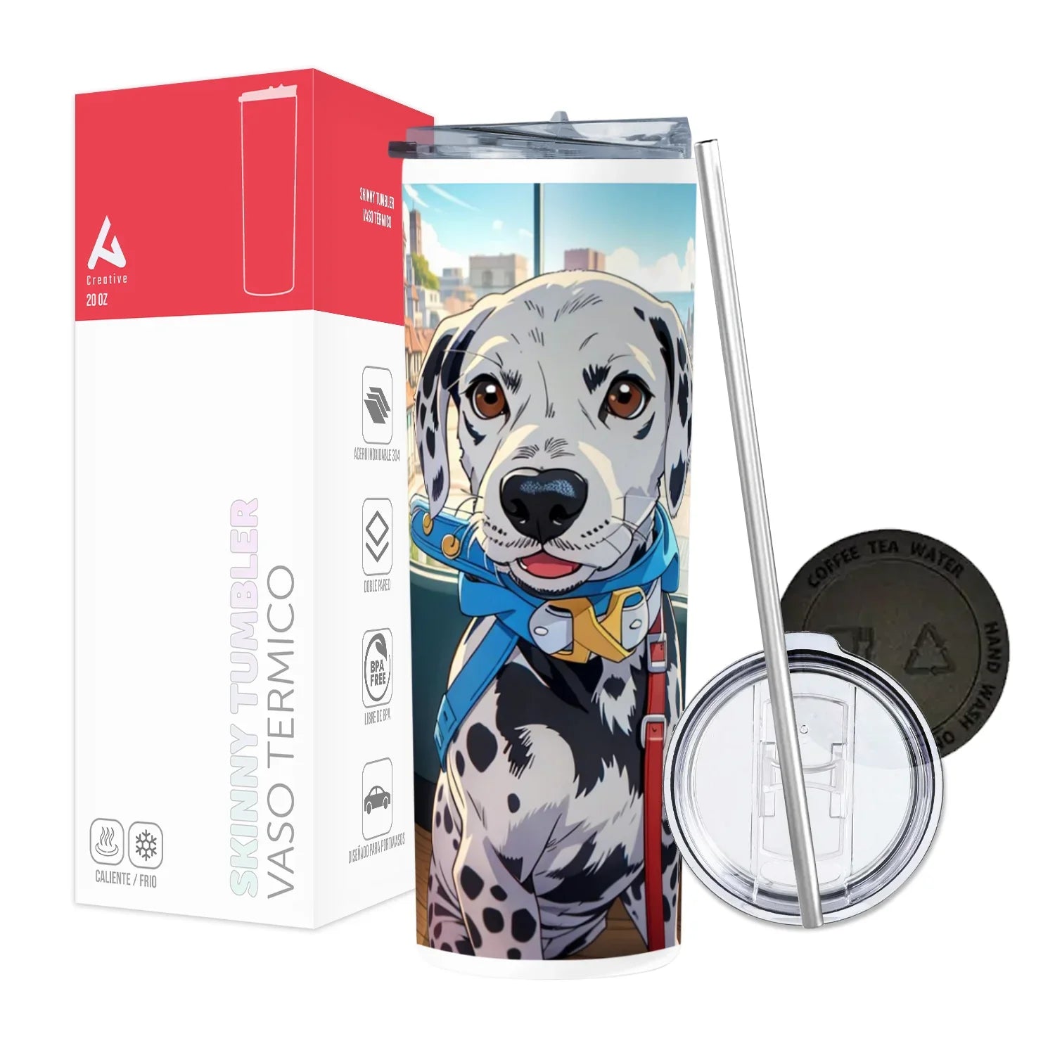 Termo Skinny Tumbler 20 oz de acero inoxidable - Dalmata