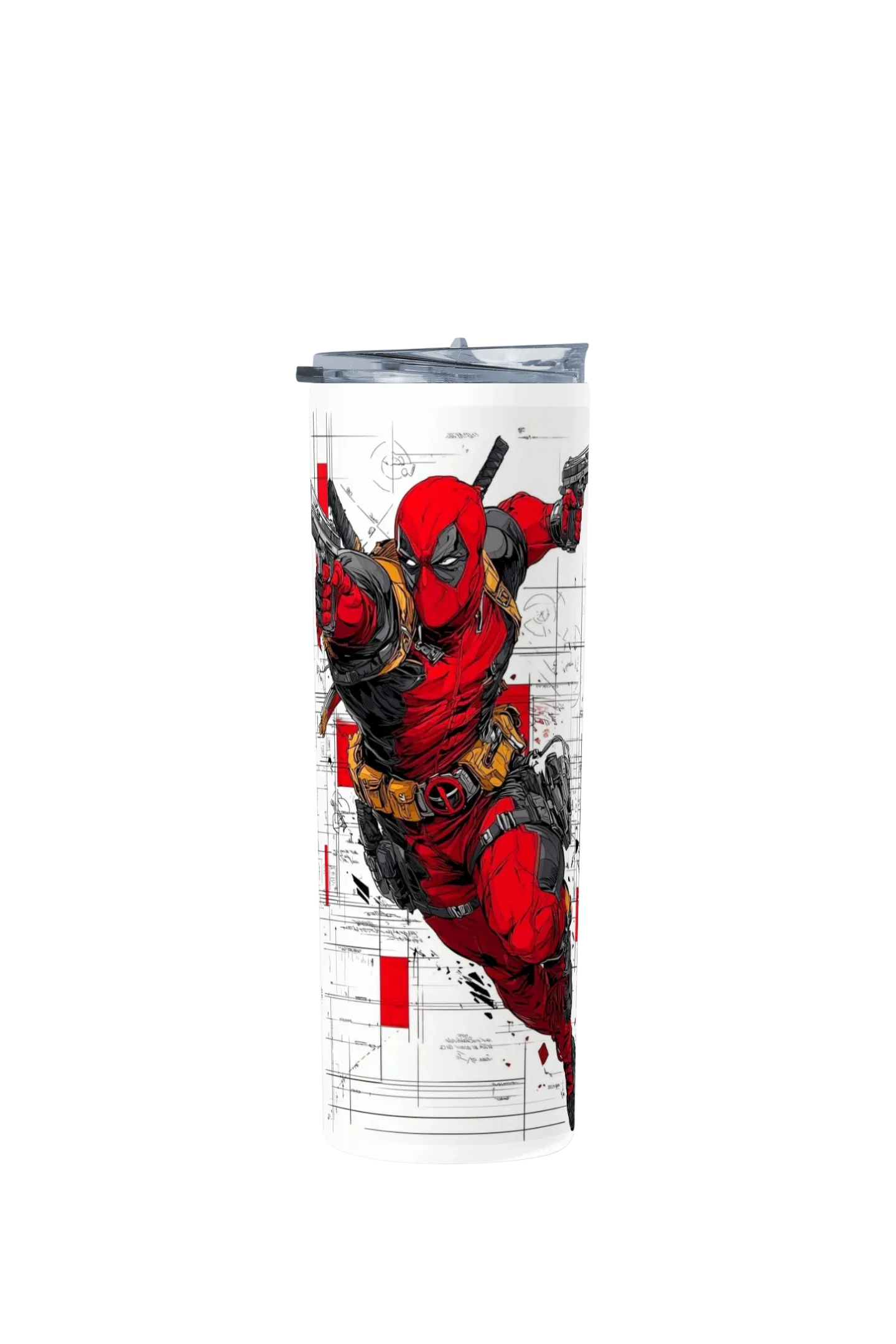 Termo Skinny Tumbler 20 oz de acero inoxidable - Deadpool Sketch