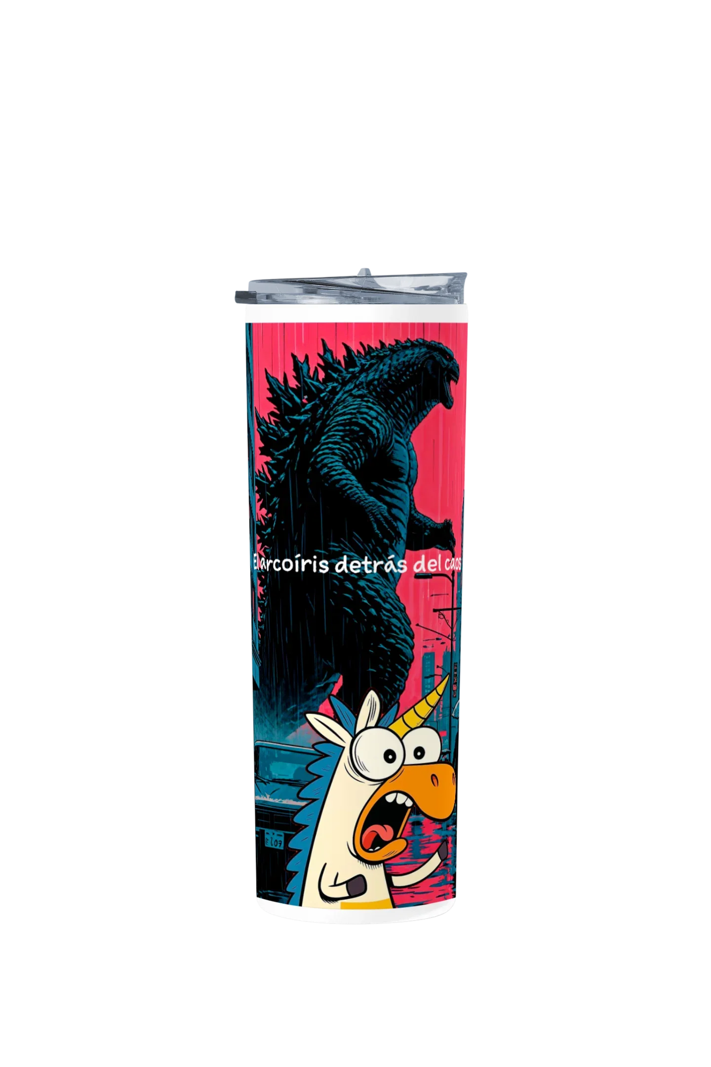 Termo Skinny Tumbler 20 oz de acero inoxidable - El Arcoiris detras del caos