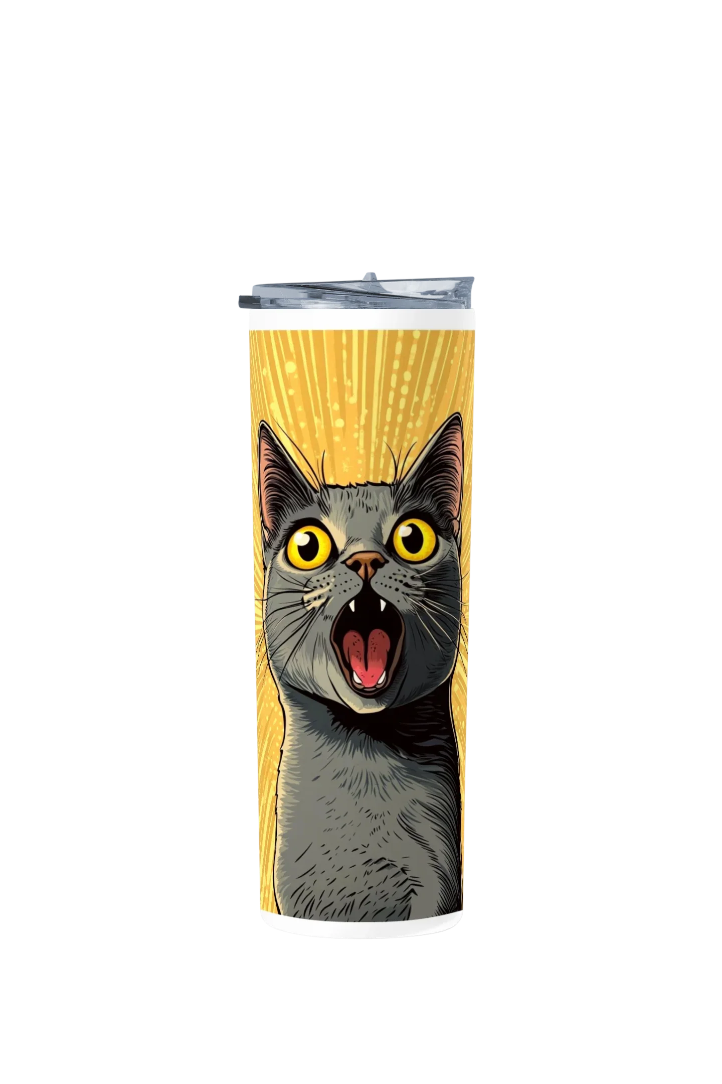 Termo Skinny Tumbler 20 oz de acero inoxidable - Gato Sorprendido