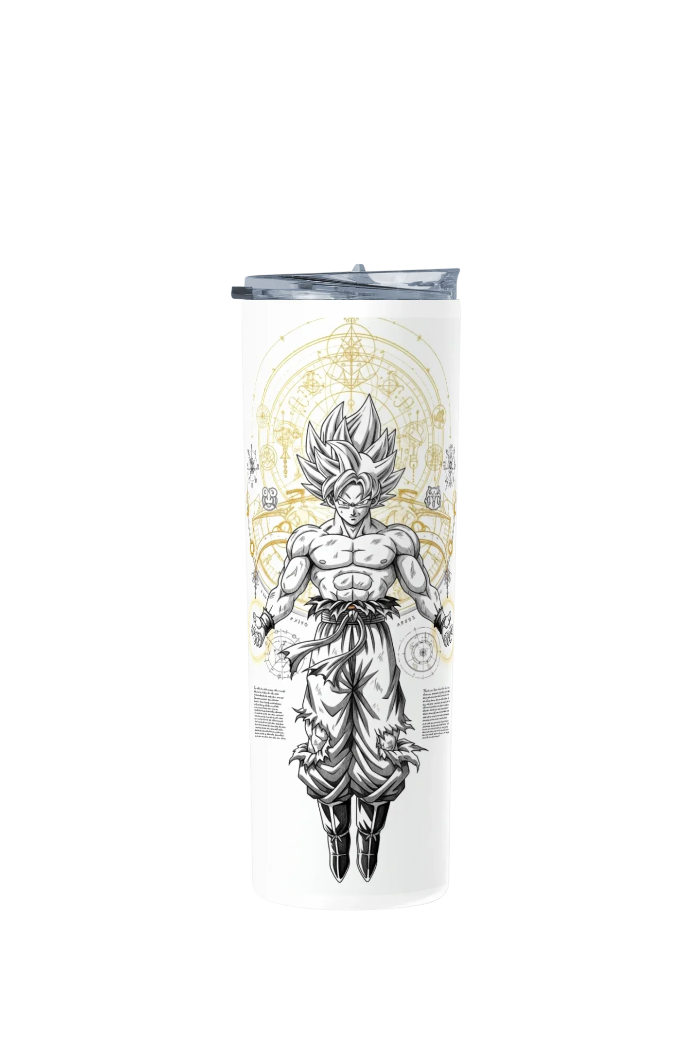 Termo Skinny Tumbler 20 oz de acero inoxidable - Goku Super Saiyan Sketch