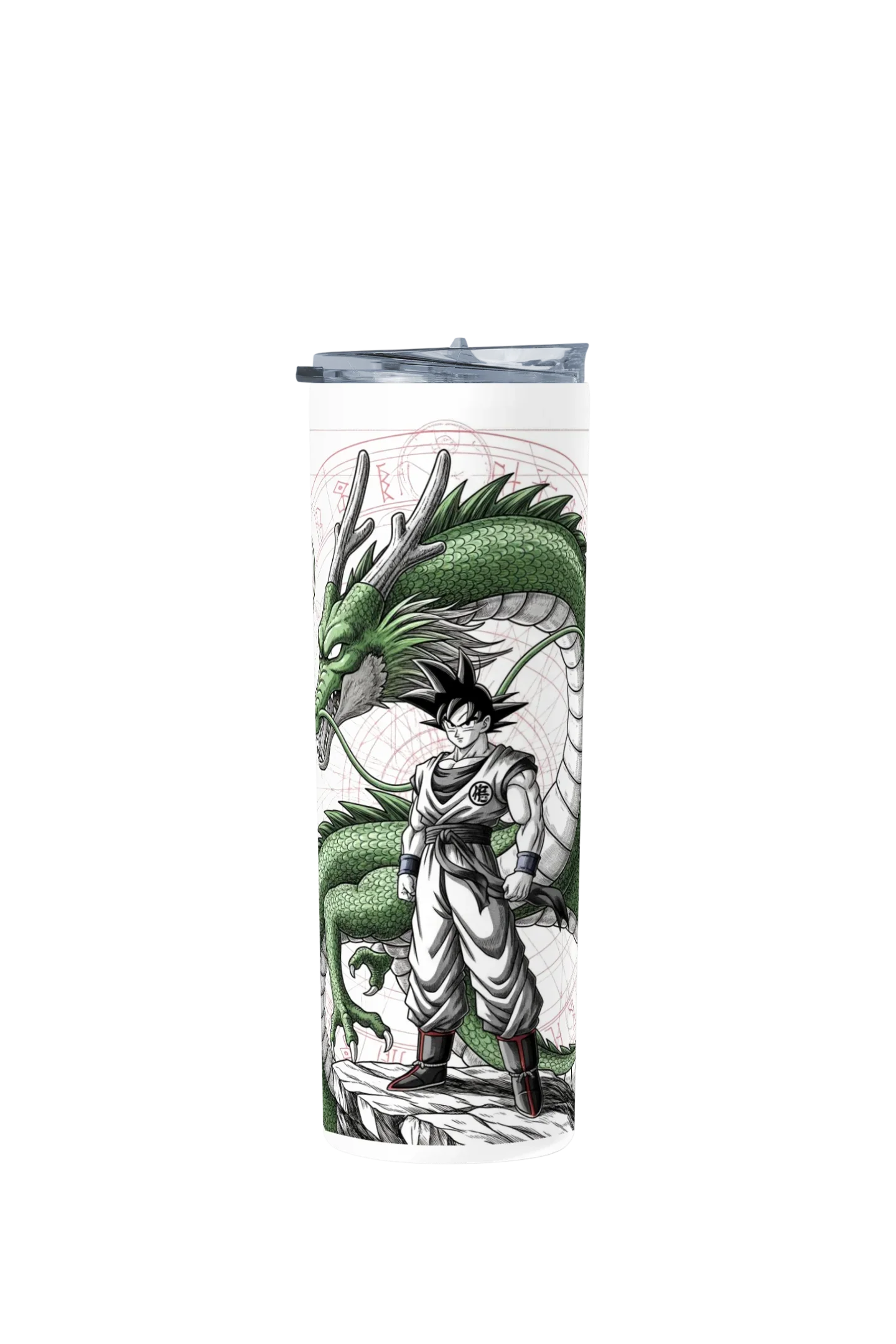 Termo Skinny Tumbler 20 oz de acero inoxidable - Goku y Shen Long