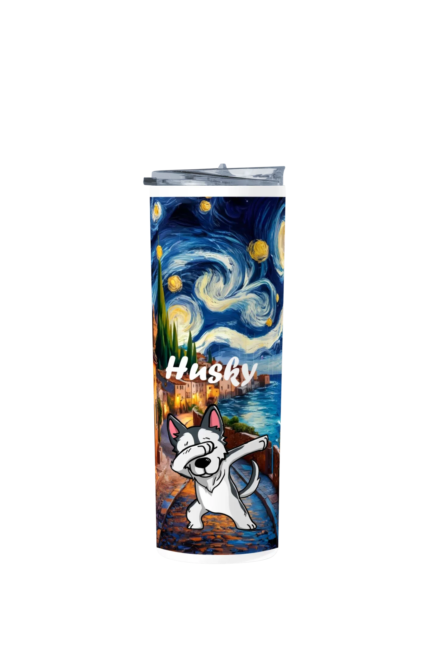 Termo Skinny Tumbler 20 oz de acero inoxidable - Husky van gogh
