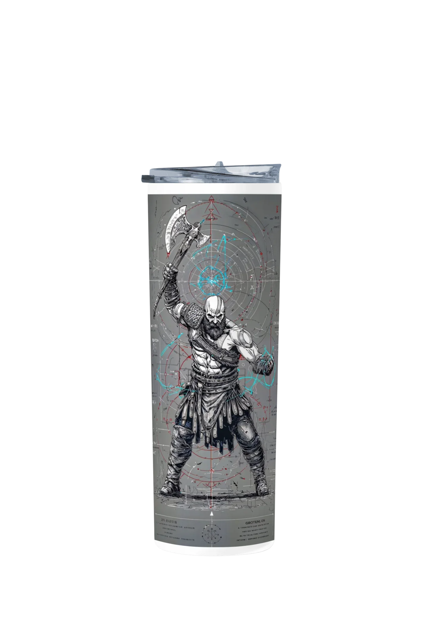 Termo Skinny Tumbler 20 oz de acero inoxidable - Kratos Sketch