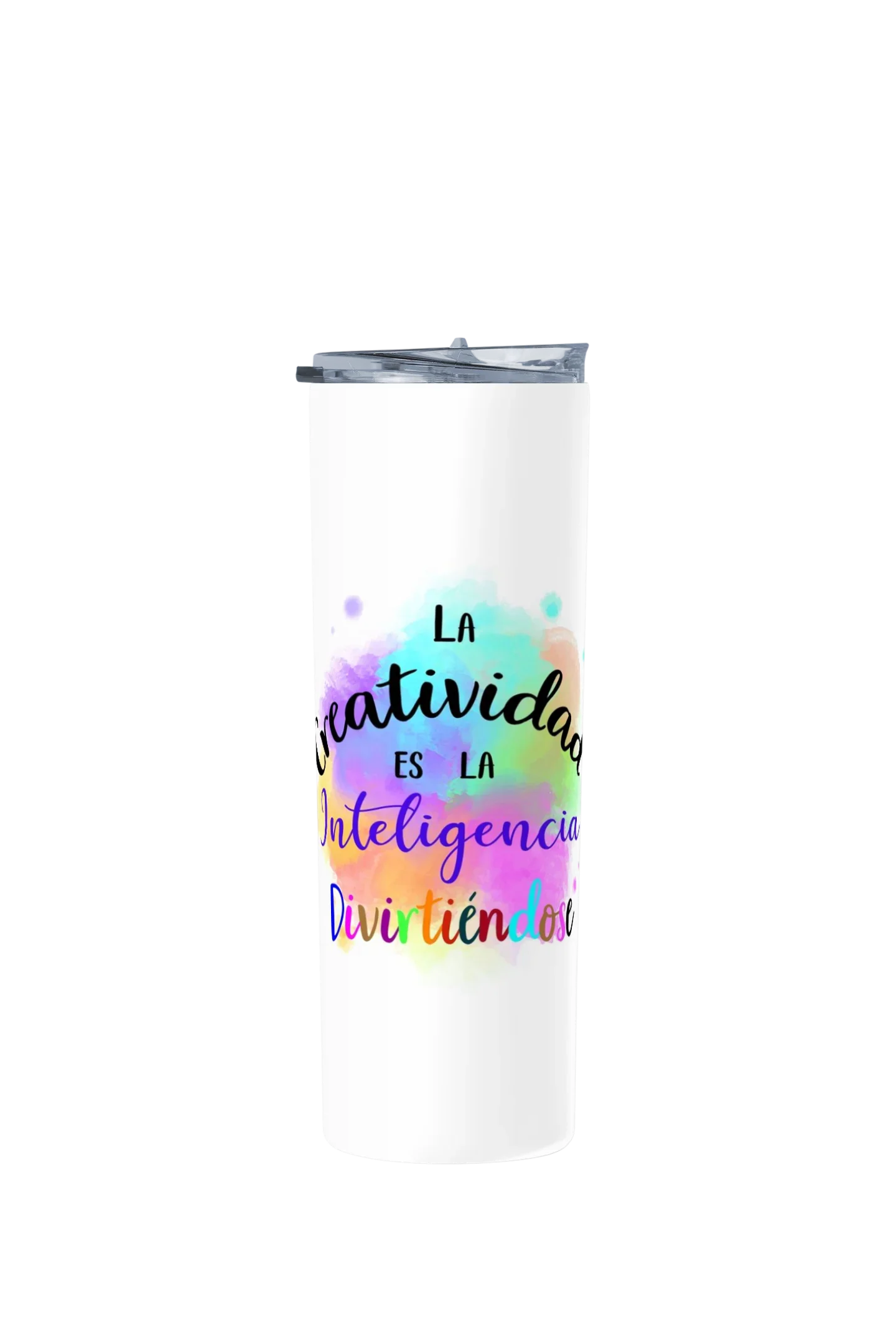 Termo Skinny Tumbler 20 oz de acero inoxidable - Lacreatividad es la inteligencia diviertiendose_