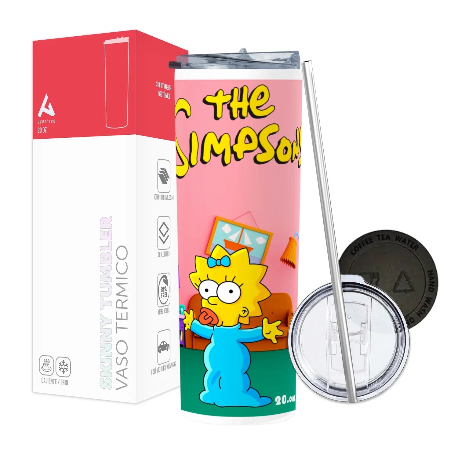 Termo Skinny Tumbler 20 oz de acero inoxidable - Magie simpson