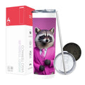 Termo Skinny Tumbler 20 oz de acero inoxidable - Mapache zaco morado