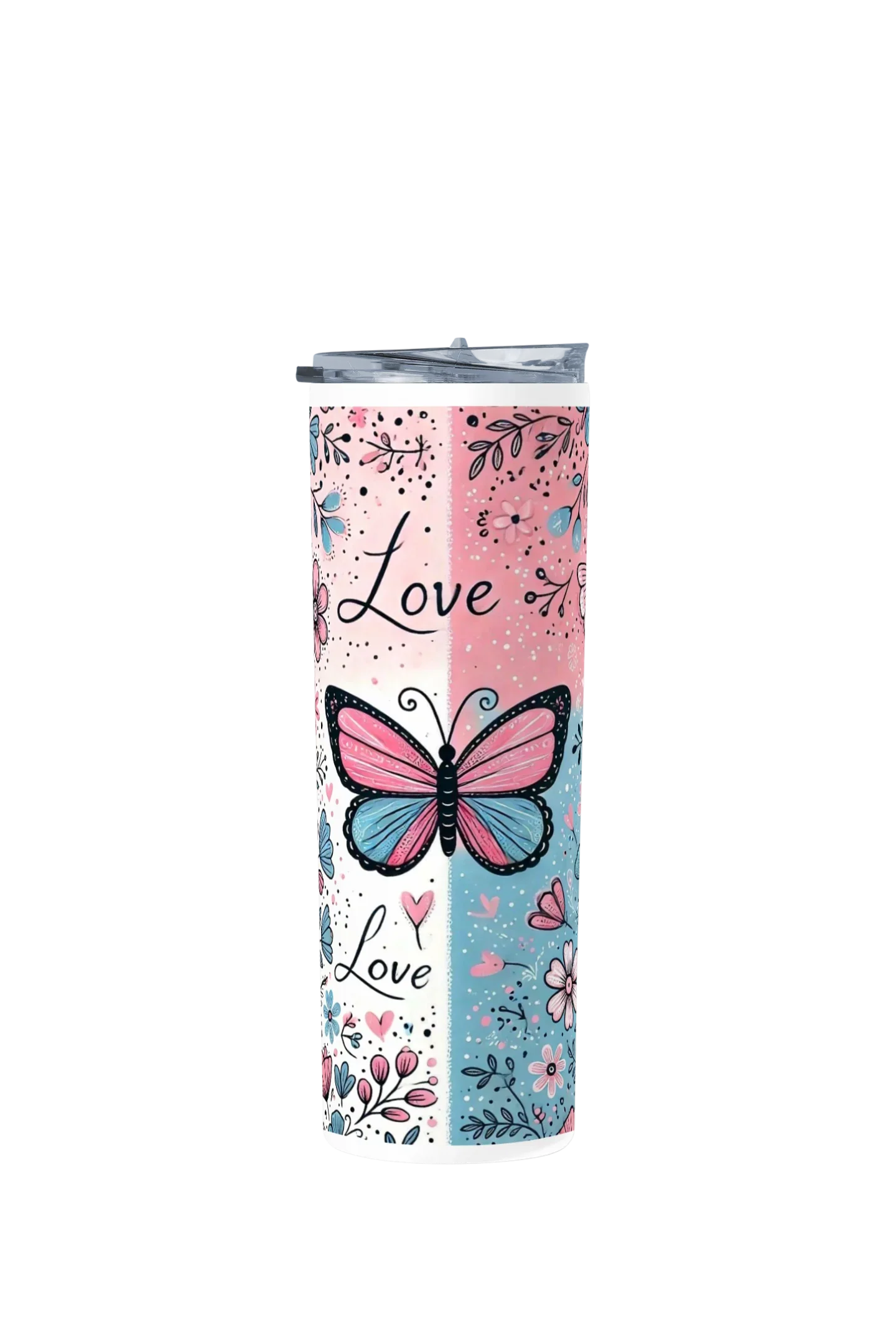 Termo Skinny Tumbler 20 oz de acero inoxidable - Mariposa love