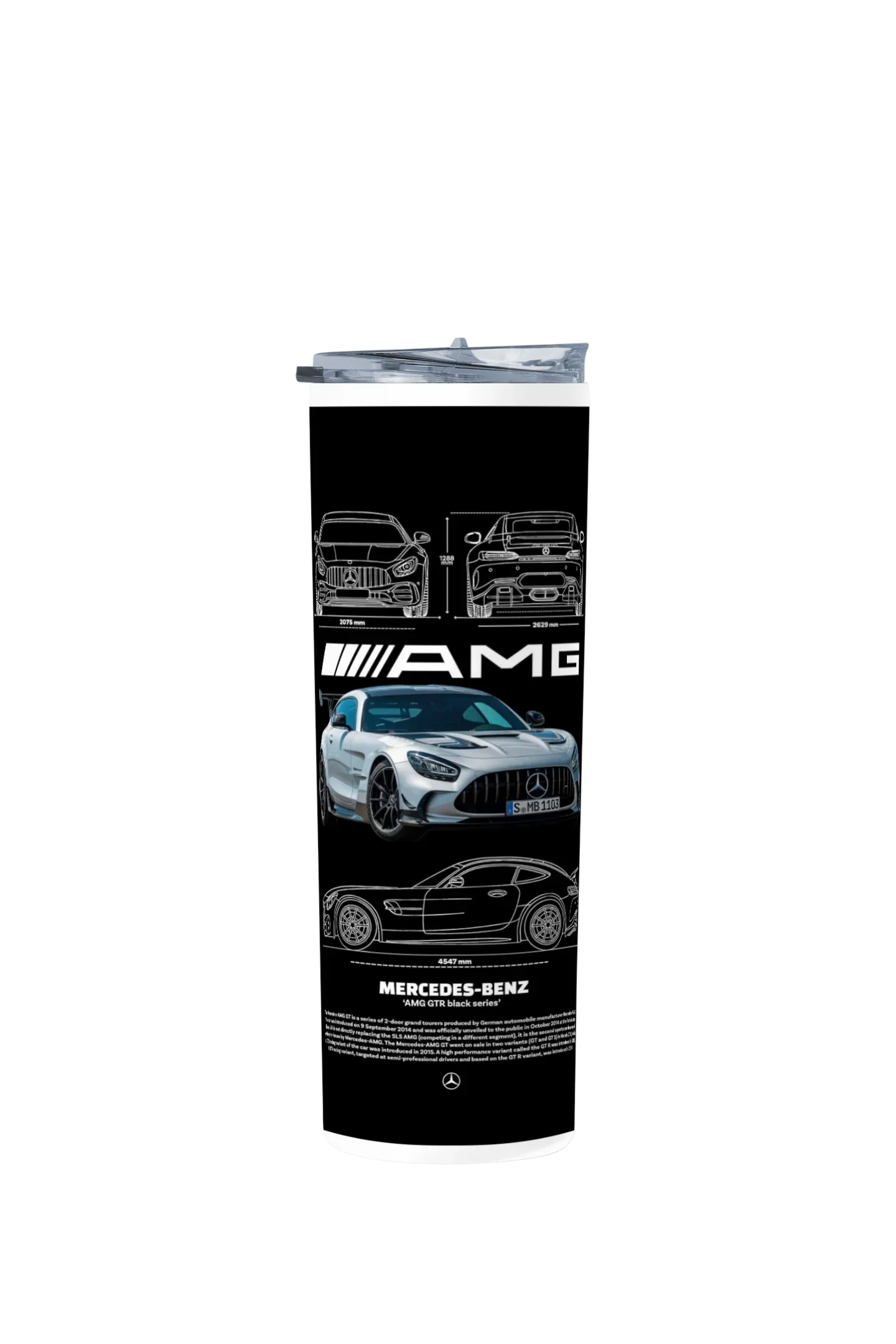 Termo Skinny Tumbler 20 oz de acero inoxidable - Mercedes amg