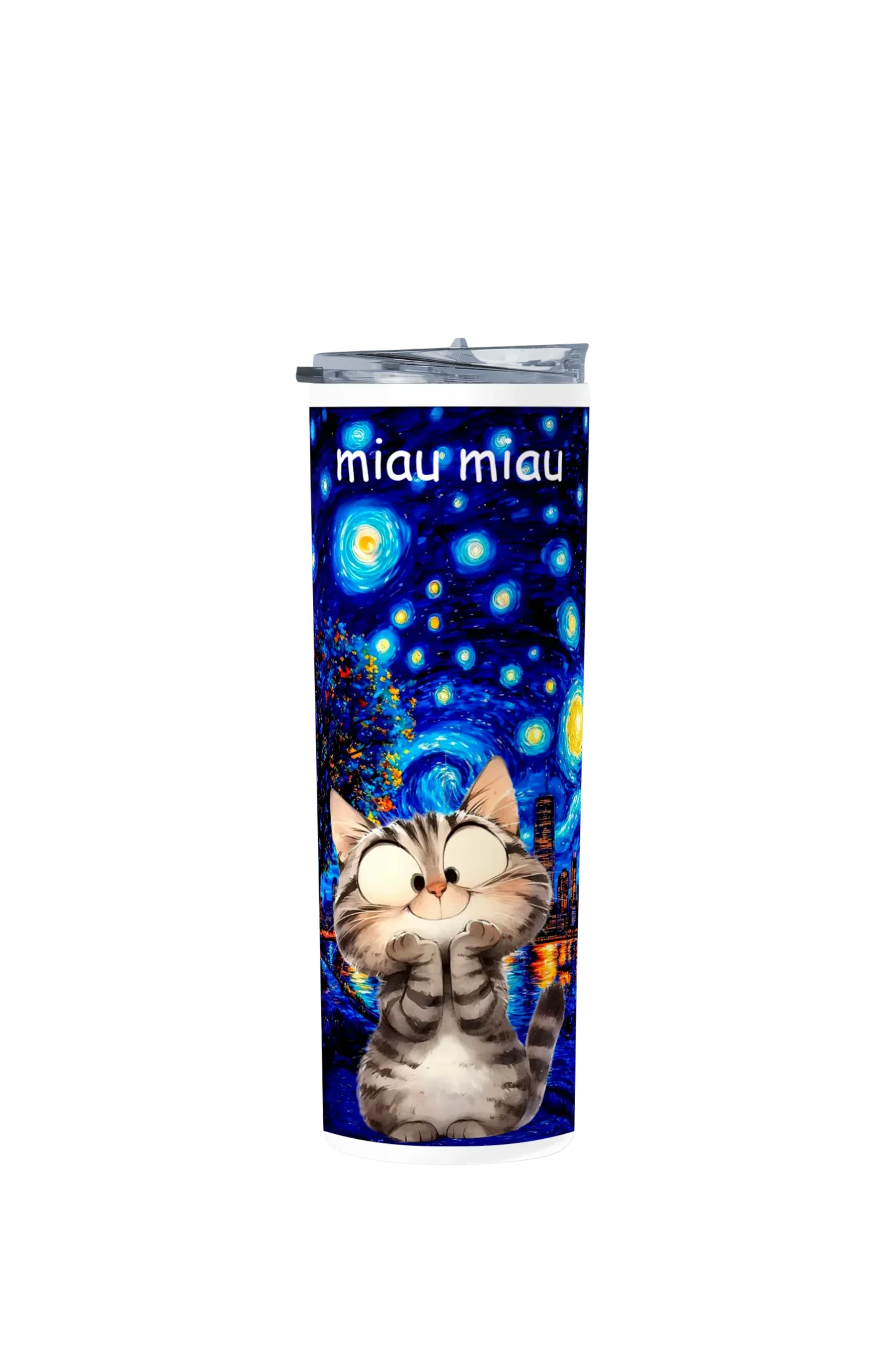 Termo Skinny Tumbler 20 oz de acero inoxidable - Miau Miau