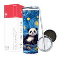 Termo Skinny Tumbler 20 oz de acero inoxidable - Panda Van Gogh