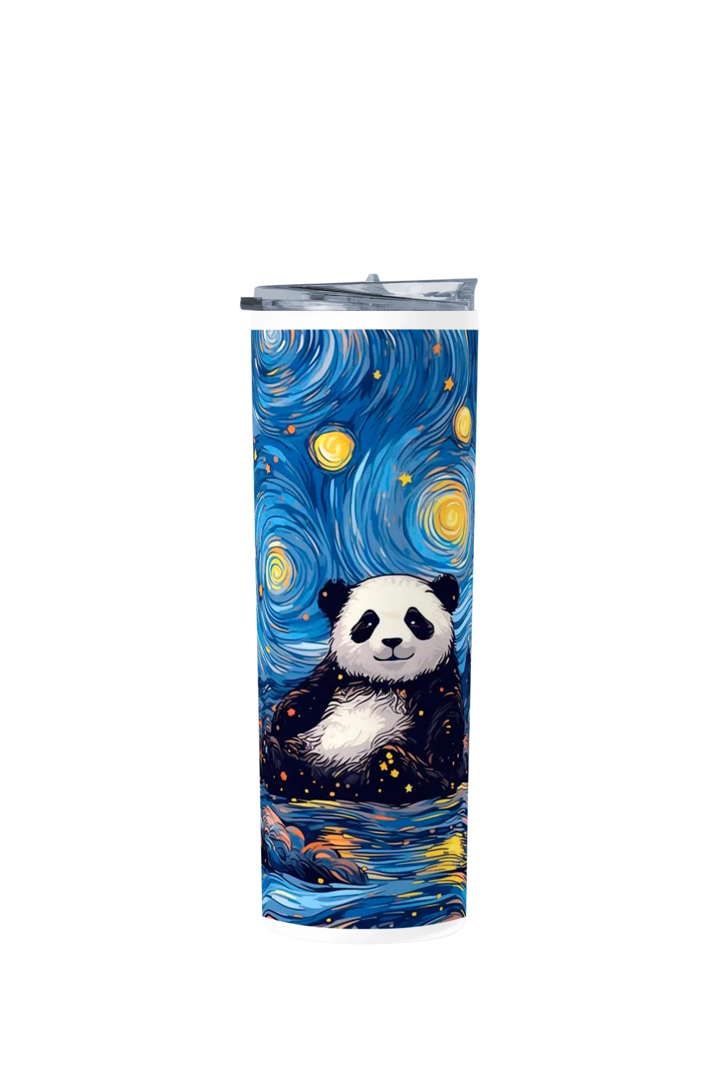Termo Skinny Tumbler 20 oz de acero inoxidable - Panda Van Gogh