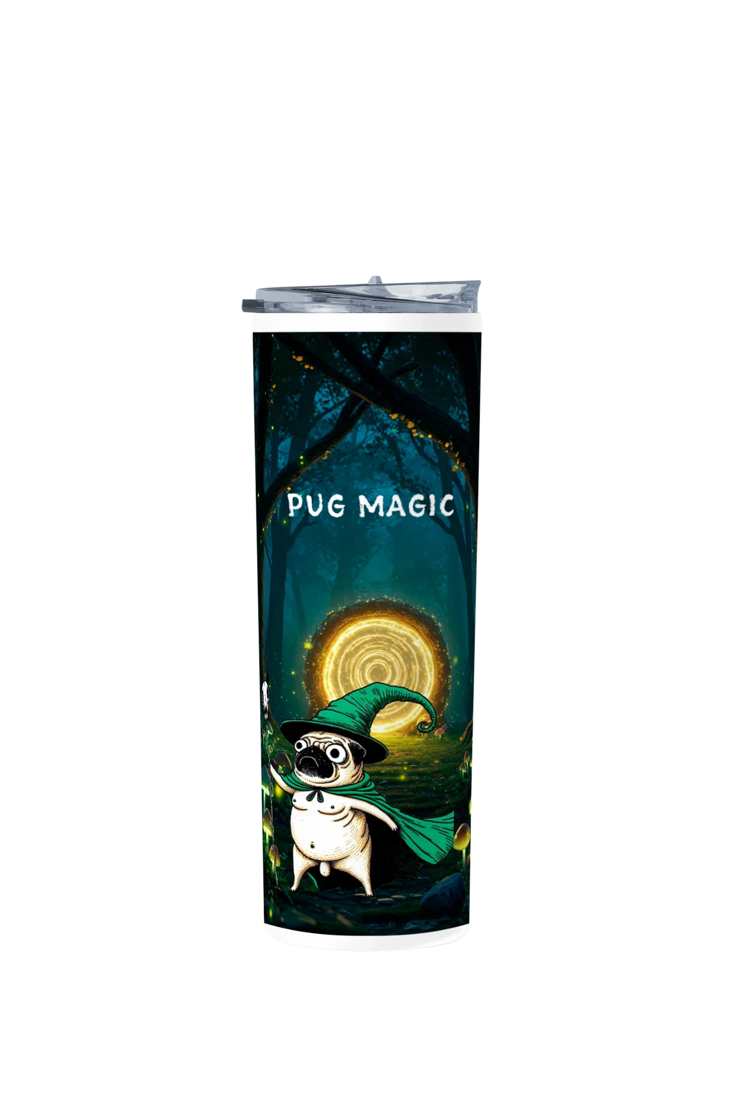 Termo Skinny Tumbler 20 oz de acero inoxidable - Pug Magic