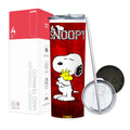 Termo Skinny Tumbler 20 oz de acero inoxidable - Snoopy Fondo Rojo