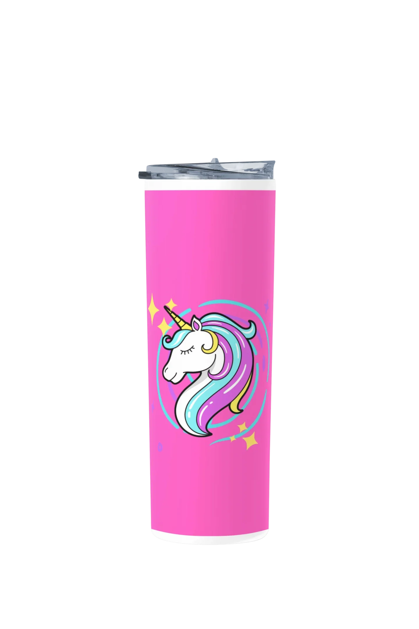 Termo Skinny Tumbler 20 oz de acero inoxidable - Unicornio Rosa