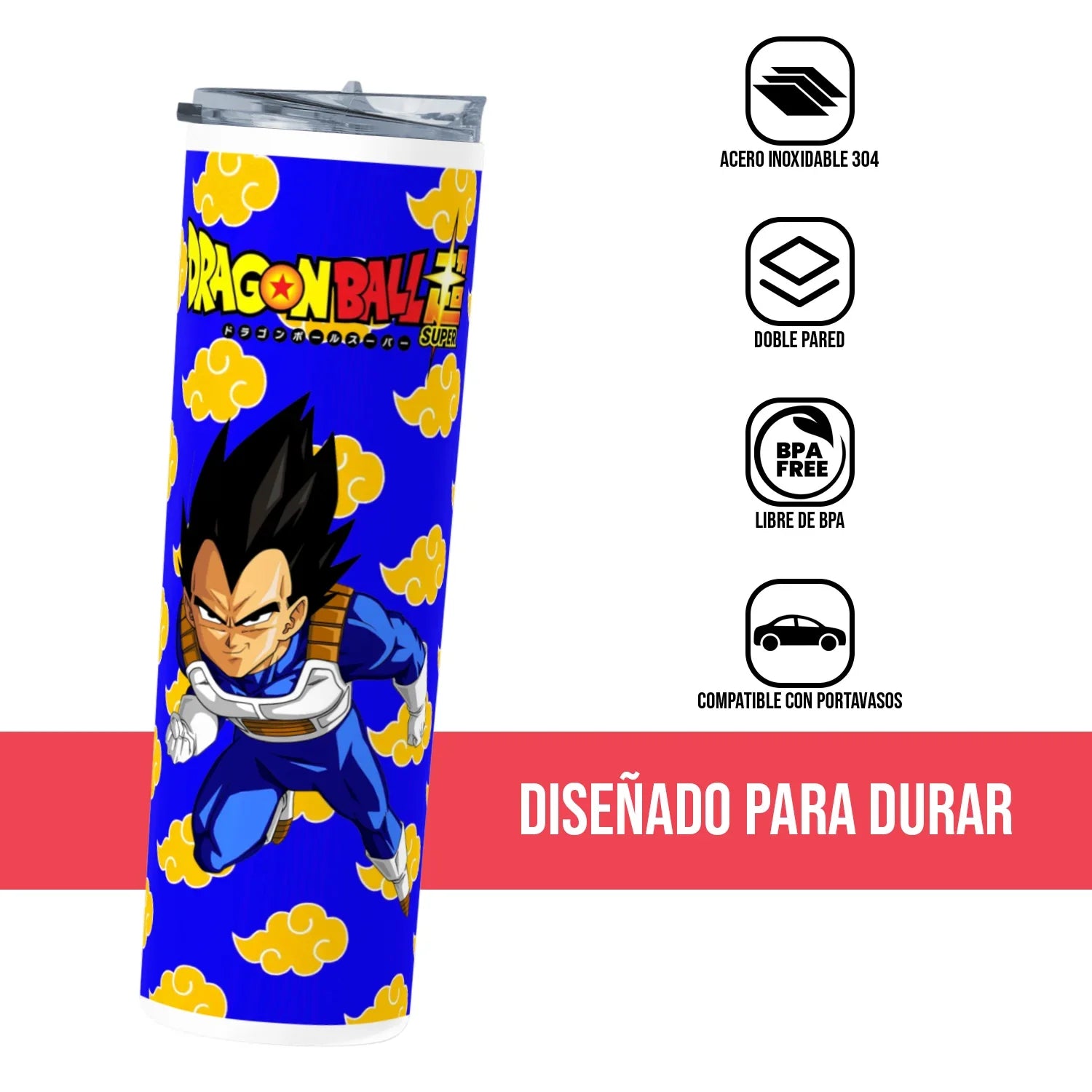 Termo Skinny Tumbler 20 oz de acero inoxidable - Vegeta