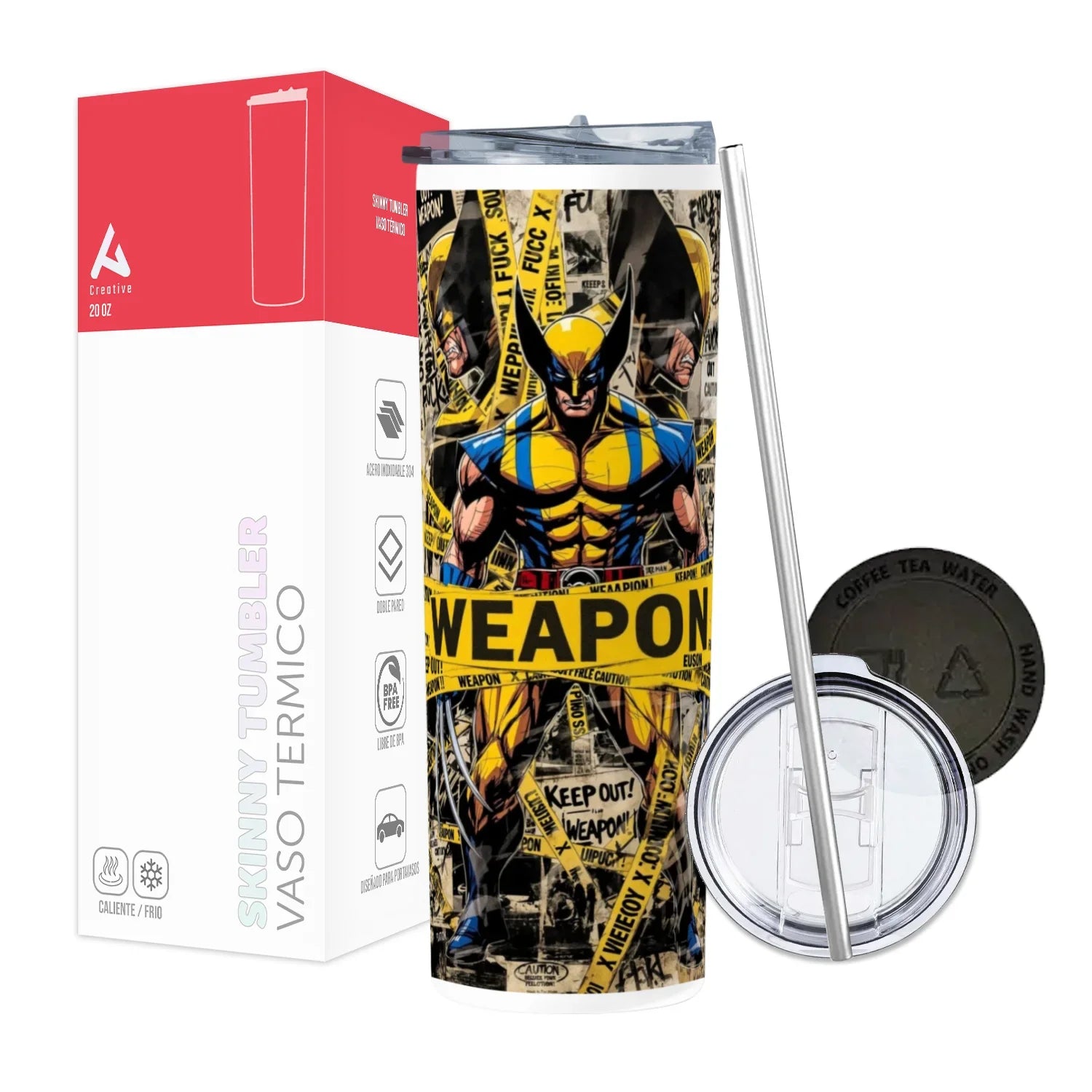 Termo Skinny Tumbler 20 oz de acero inoxidable - Wolverine