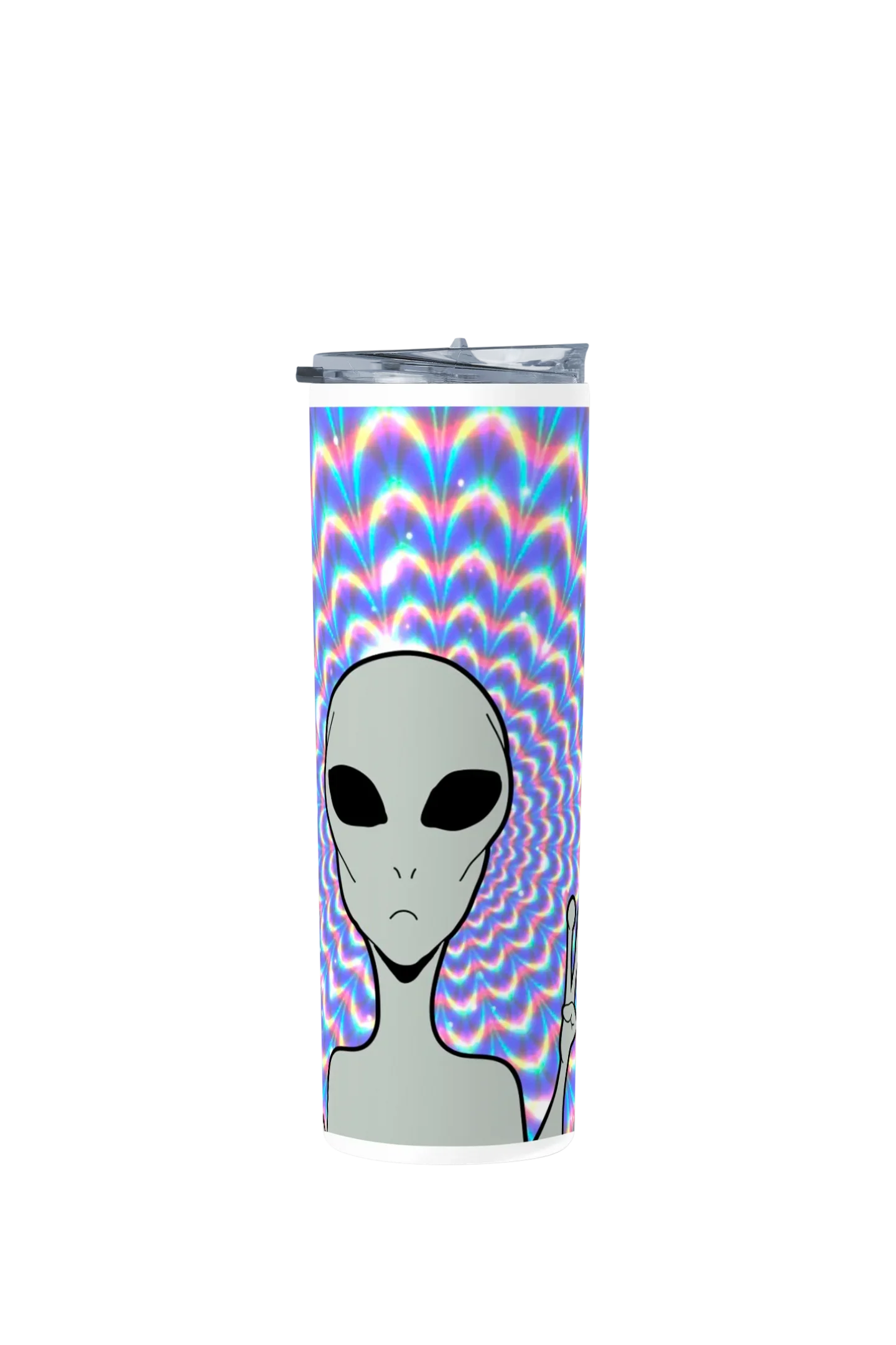 Termo Skinny Tumbler 20 oz de acero inoxidable - Alien amor y paz