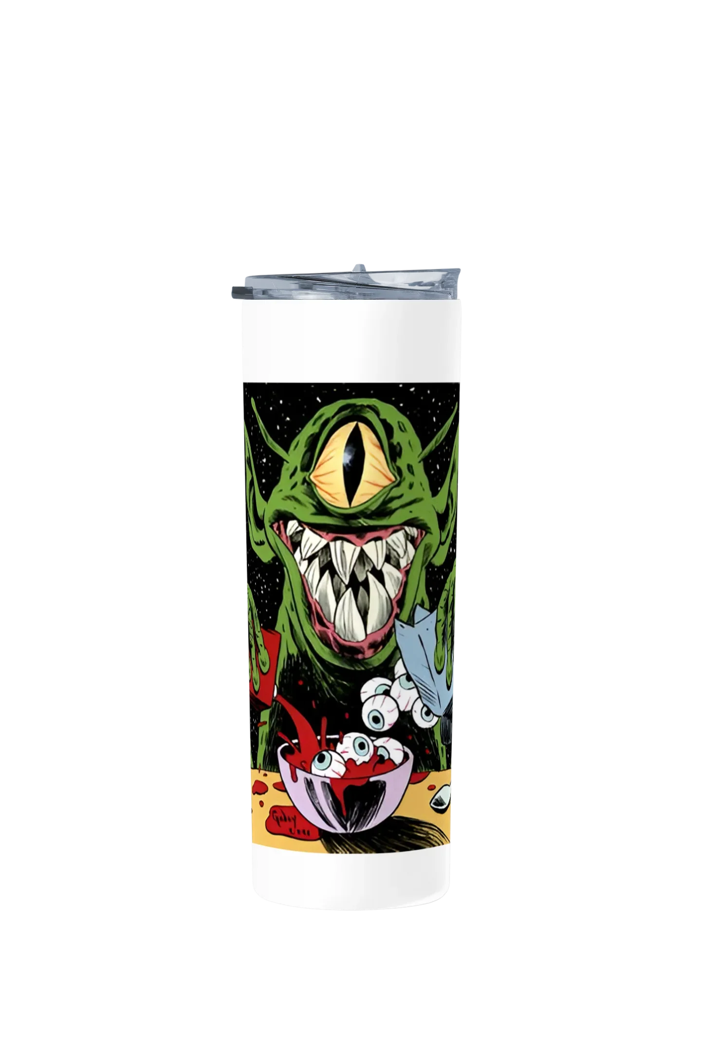 Termo Skinny Tumbler 20 oz de acero inoxidable - Alien debora ojos