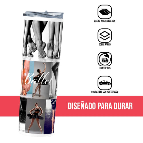 Termo Skinny Tumbler 20 oz de acero inoxidable - Ballet