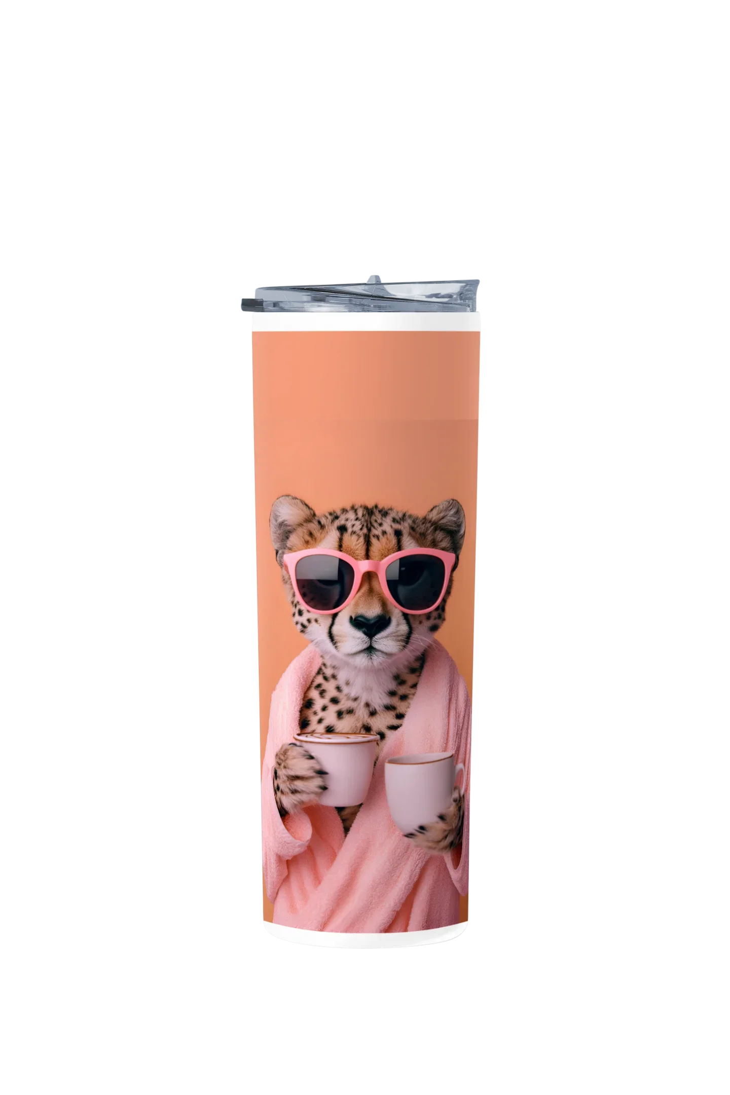 Termo Skinny Tumbler 20 oz de acero inoxidable - Cheetah toma cafe