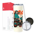 Termo Skinny Tumbler 20 oz de acero inoxidable - Chica en motocicleta