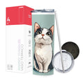 Termo Skinny Tumbler 20 oz de acero inoxidable - Gato mira arriba