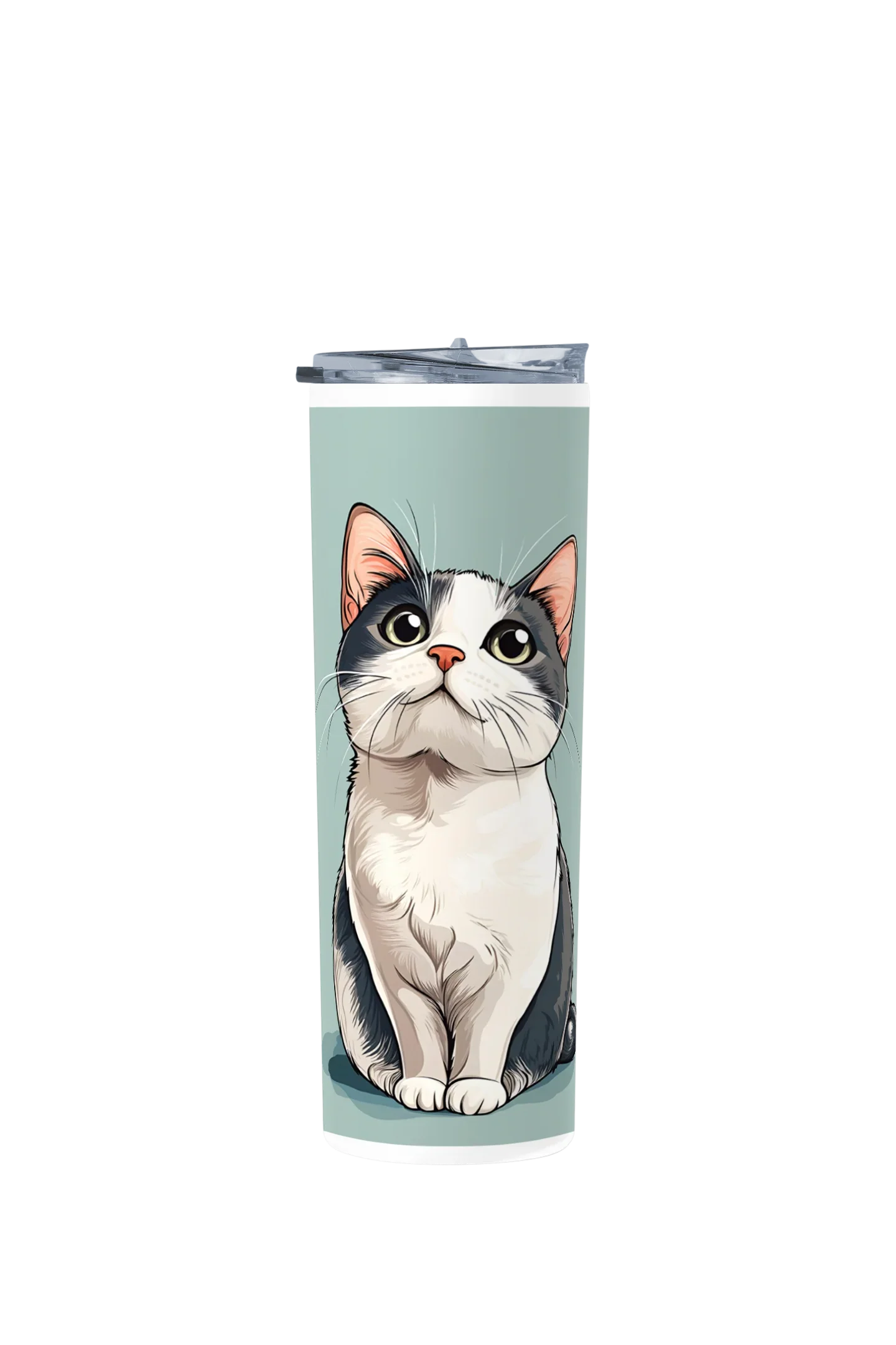 Termo Skinny Tumbler 20 oz de acero inoxidable - Gato mira arriba