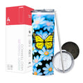 Termo Skinny Tumbler 20 oz de acero inoxidable - Mariposa Amarilla