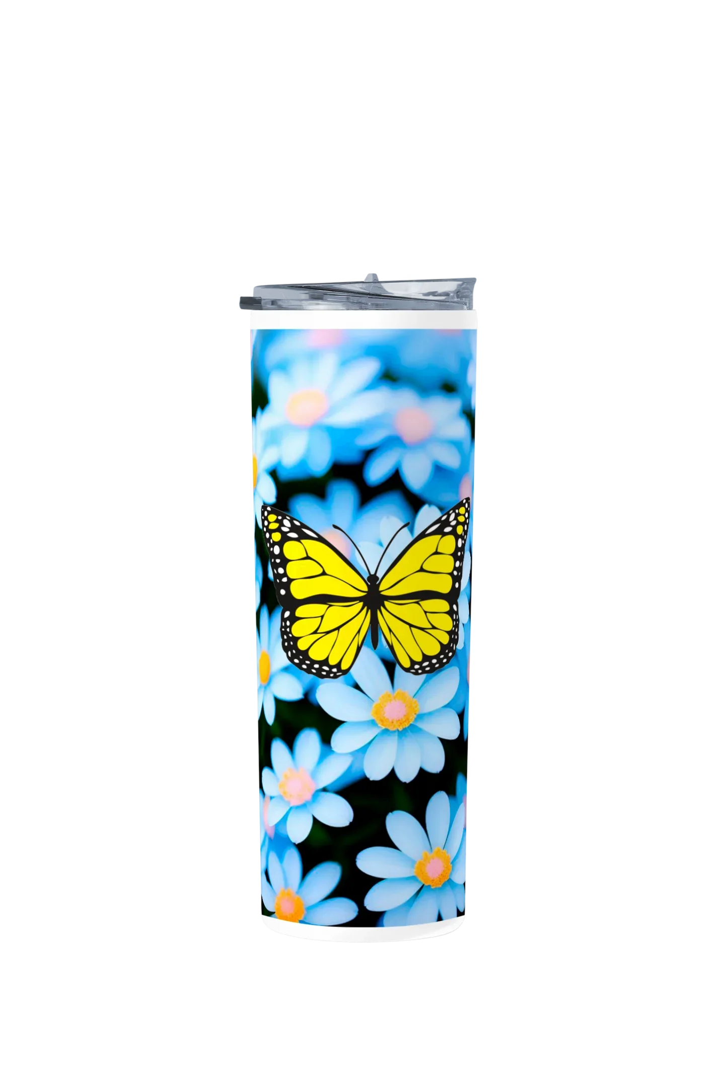 Termo Skinny Tumbler 20 oz de acero inoxidable - Mariposa Amarilla
