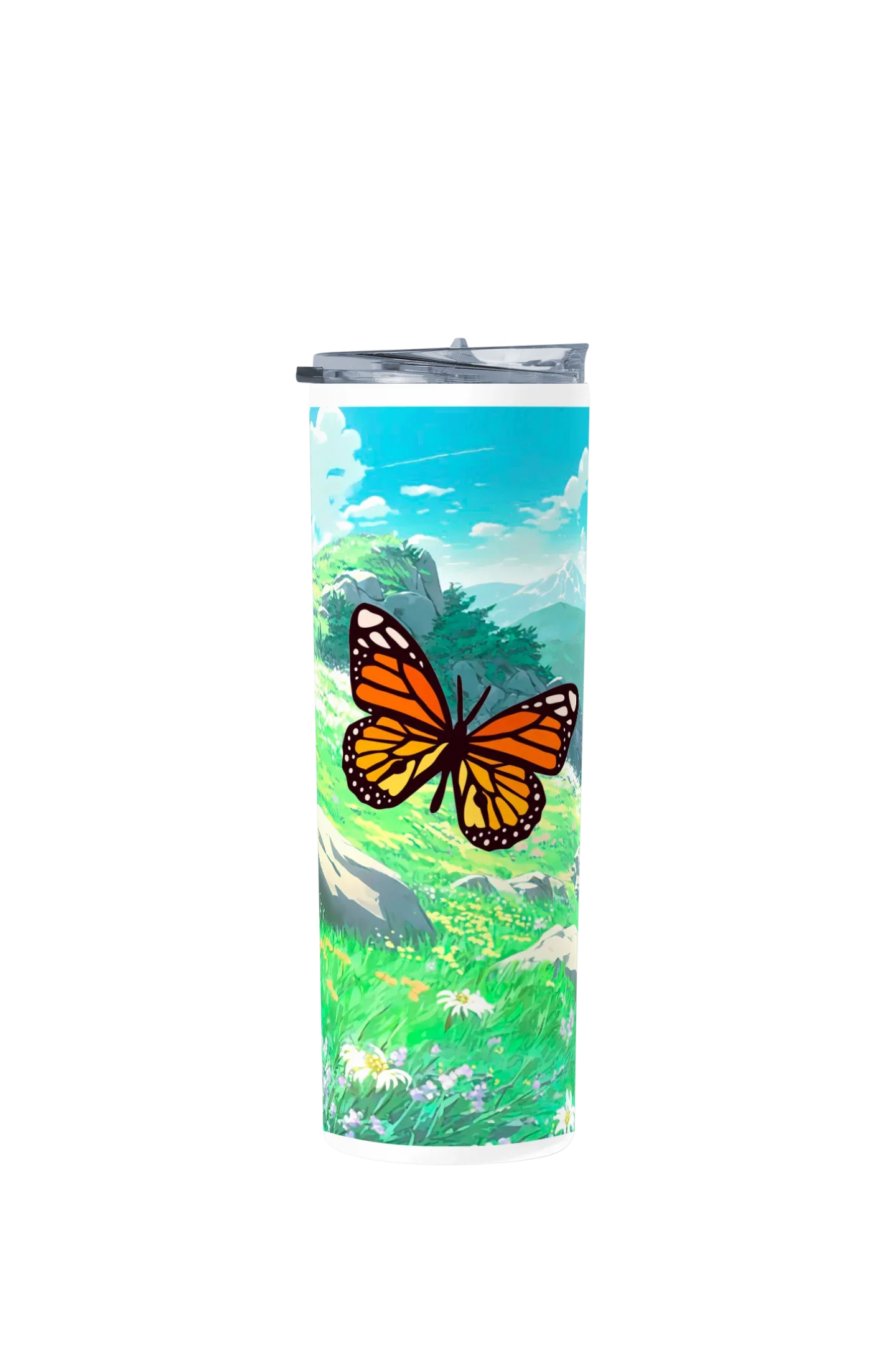 Termo Skinny Tumbler 20 oz de acero inoxidable - Mariposa Monarca